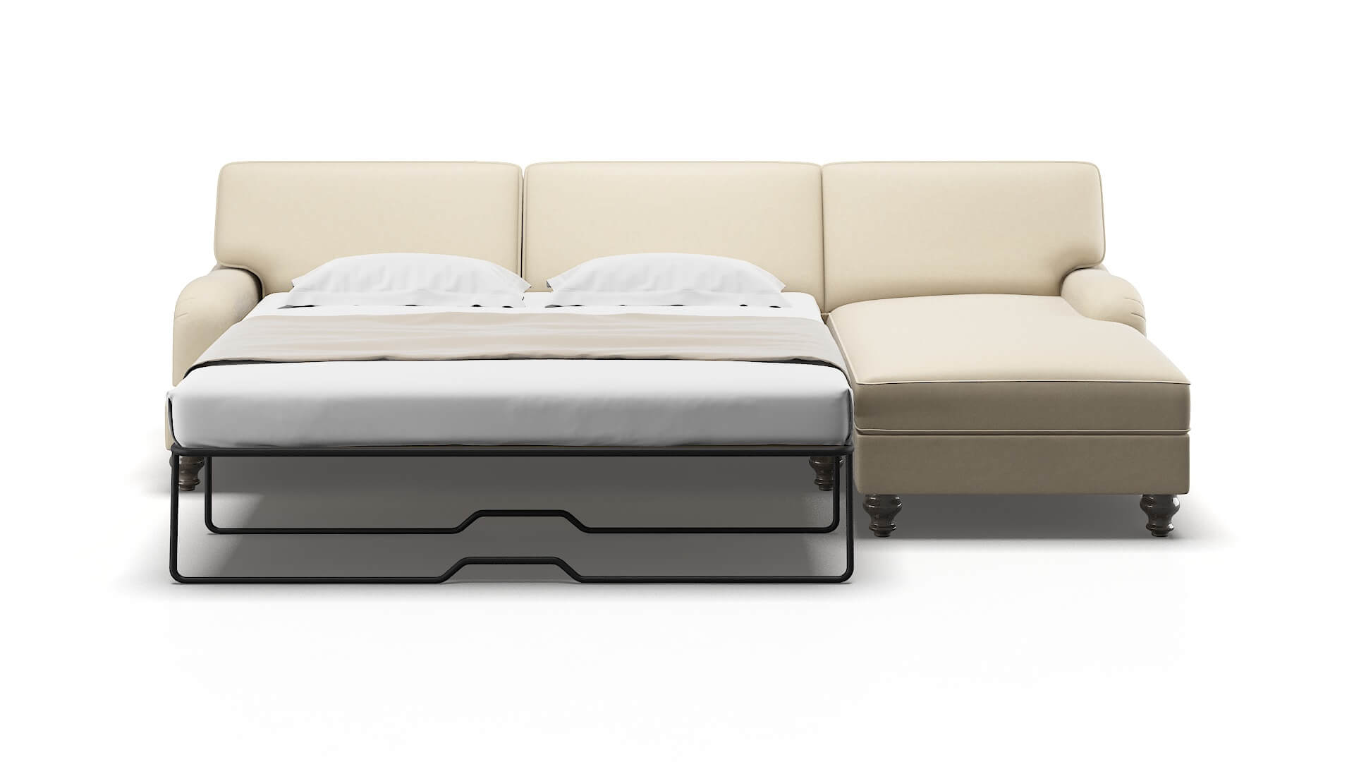 Hamilton Noble Buckwheat Panel Sleeper Espresso legs 1