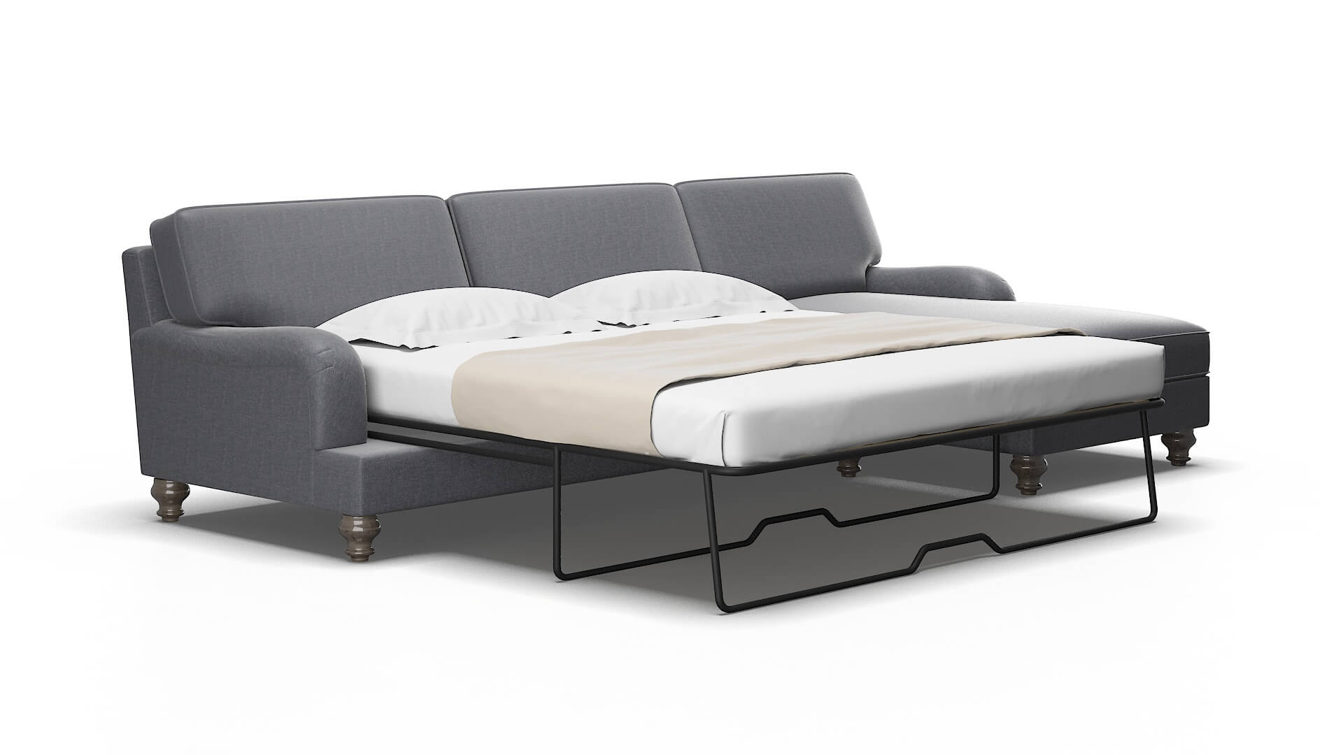 Hamilton Notion graphite Panel sleeper Espresso Legs  2