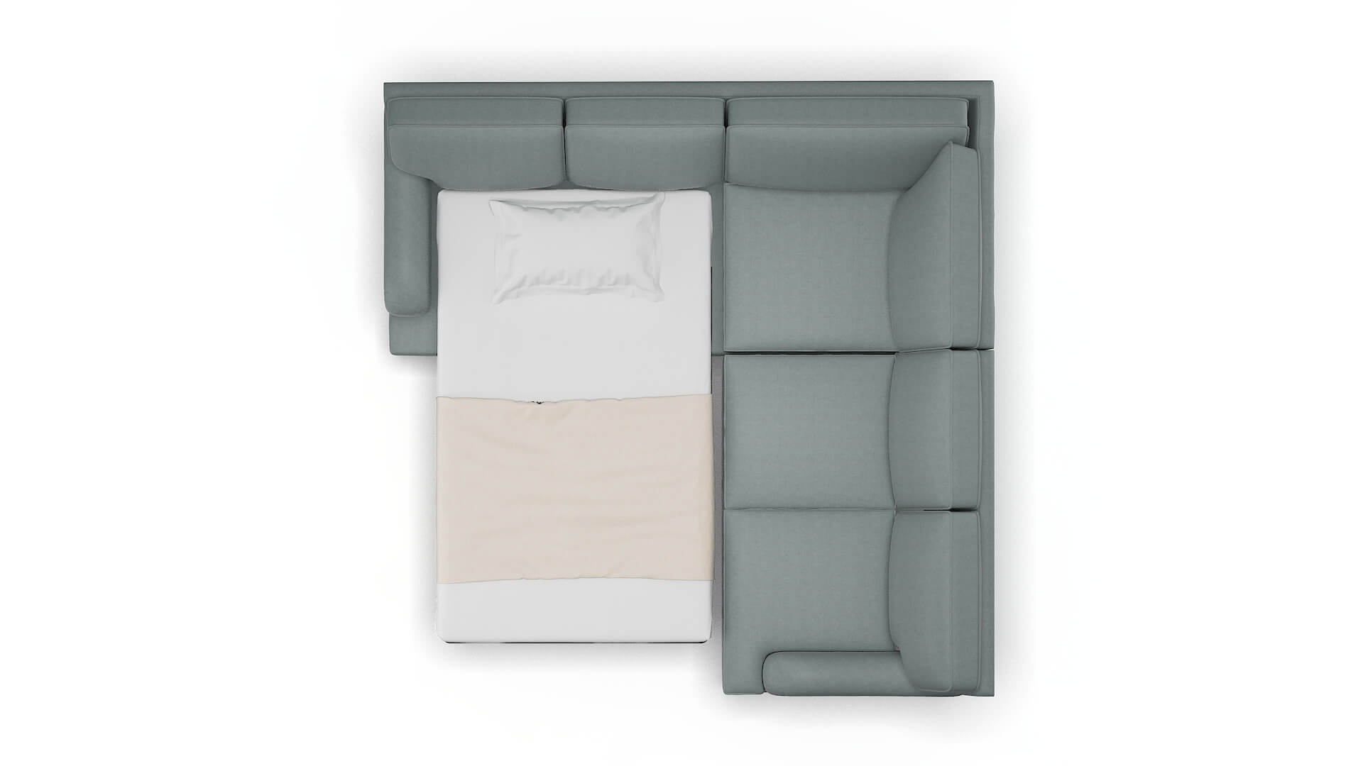 Hamilton Oakley Baltic Sectional Sleeper Espresso legs 3