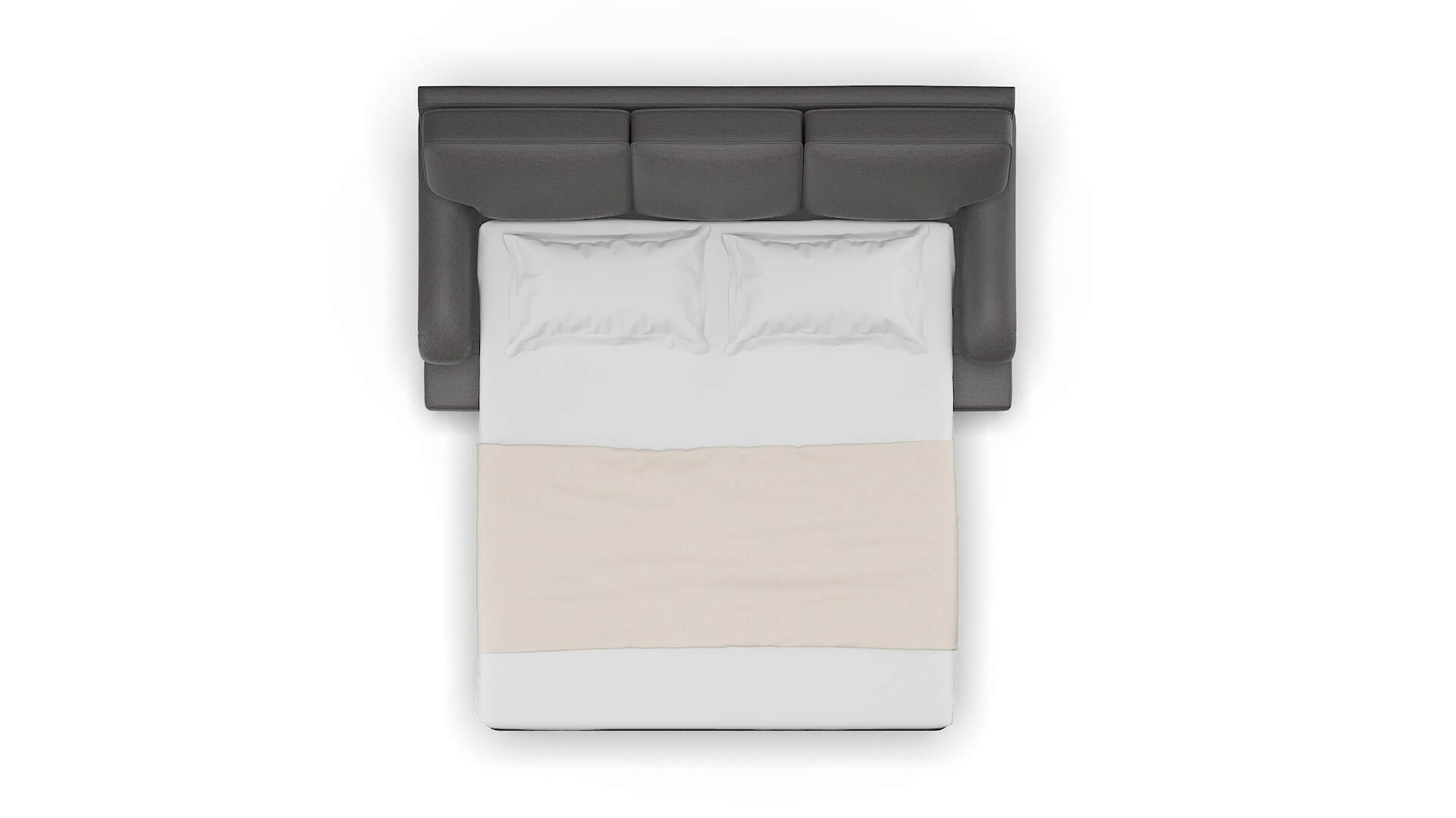 Hamilton Oscar Charcoal Sofa Sleeper Espresso legs 3