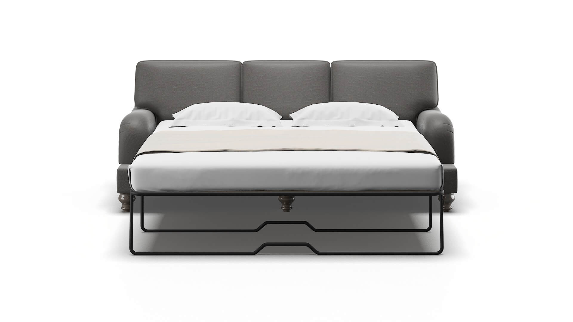 Hamilton Oscar Grey Sofa Sleeper Espresso legs 1