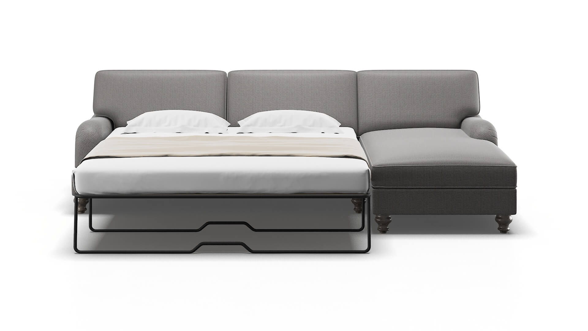 Hamilton Parker Graphite Panel Sleeper Espresso legs 1