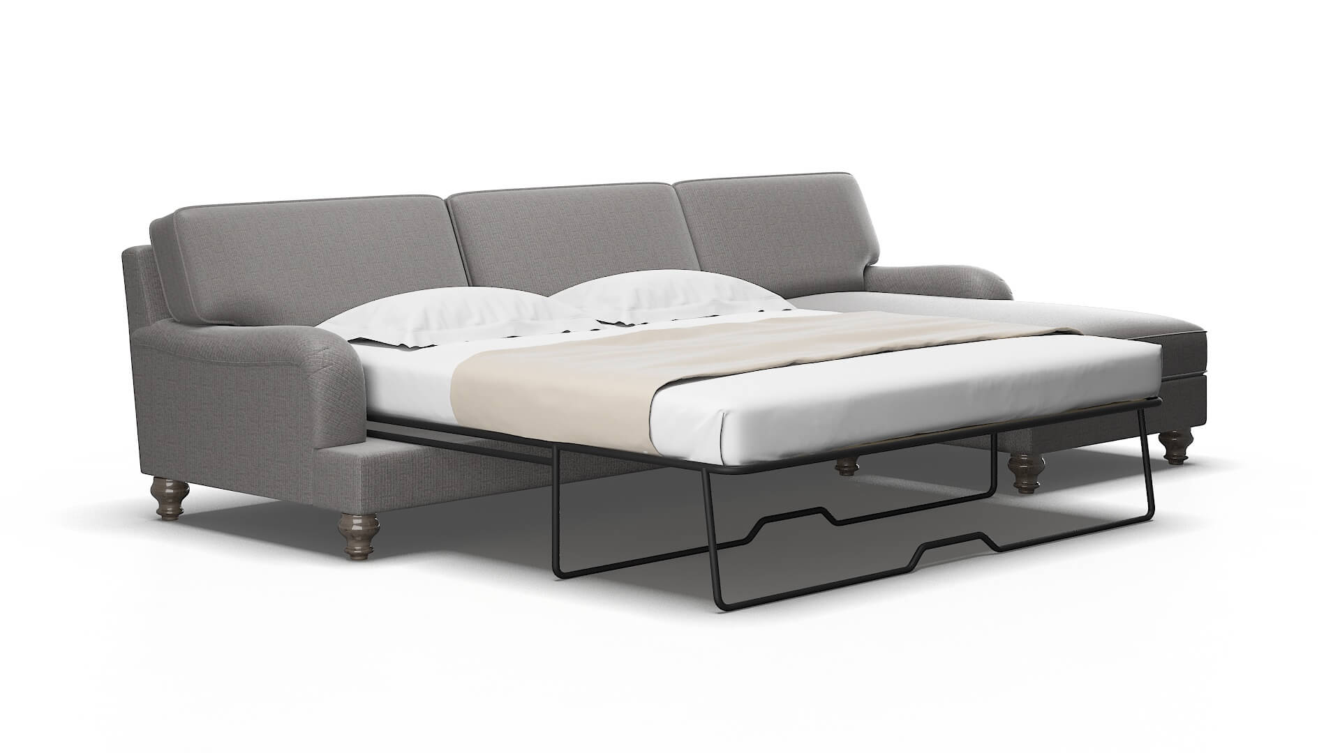 Hamilton Parker graphite Panel sleeper Espresso Legs  2