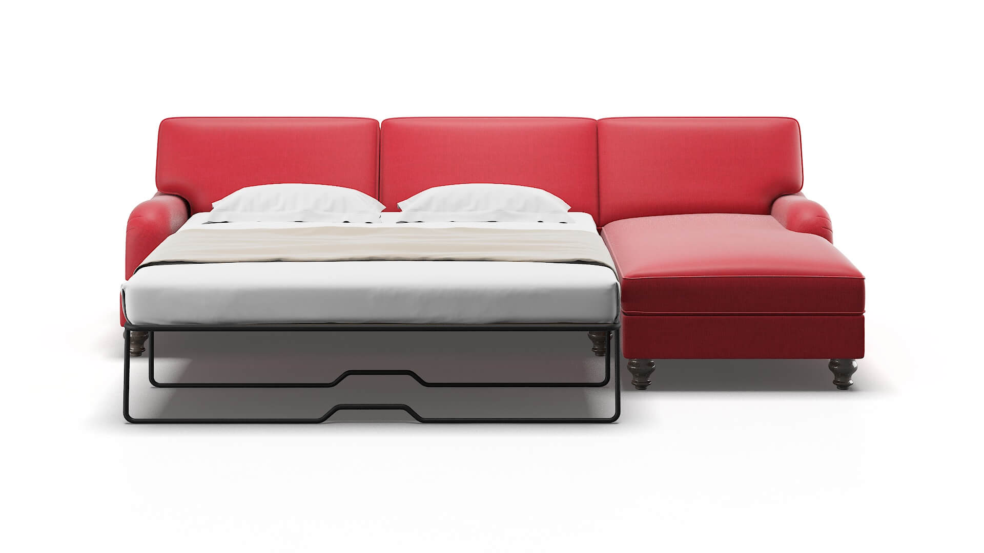 Hamilton Pauline Ruby Panel Sleeper Espresso legs 1