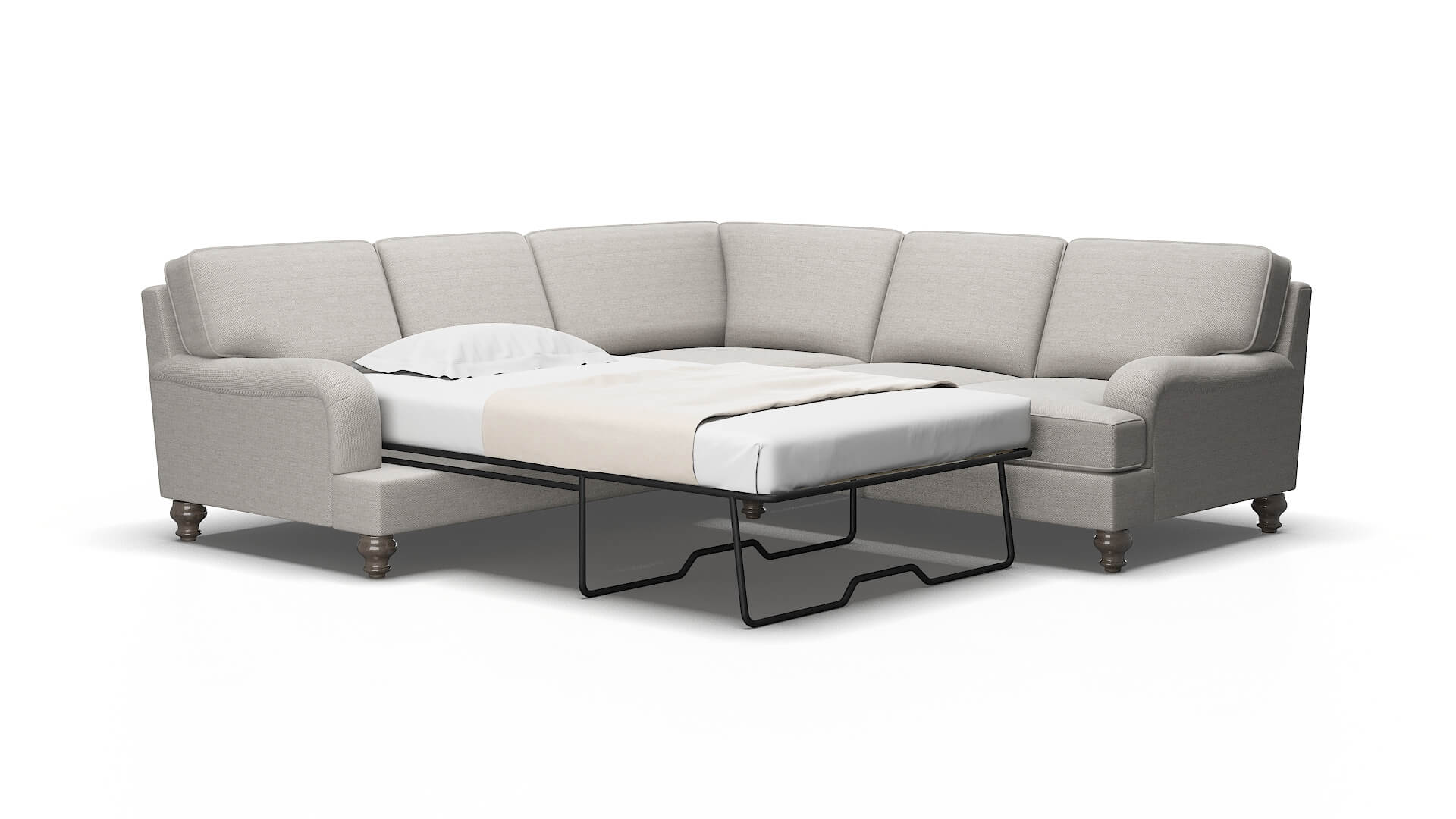 Hamilton Phoenix Sterling Sectional Sleeper Espresso legs 2