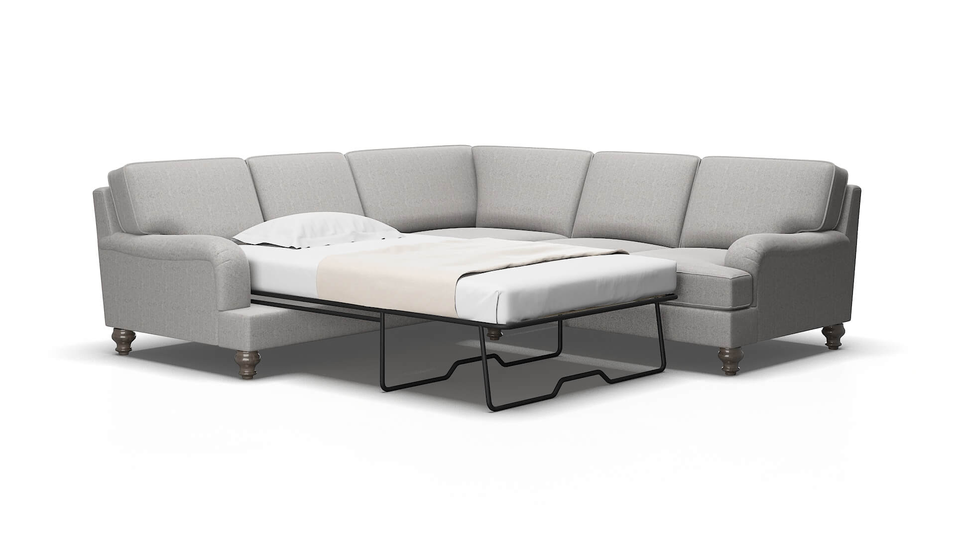 Hamilton Prime ash Sectional sleeper Espresso Legs  2