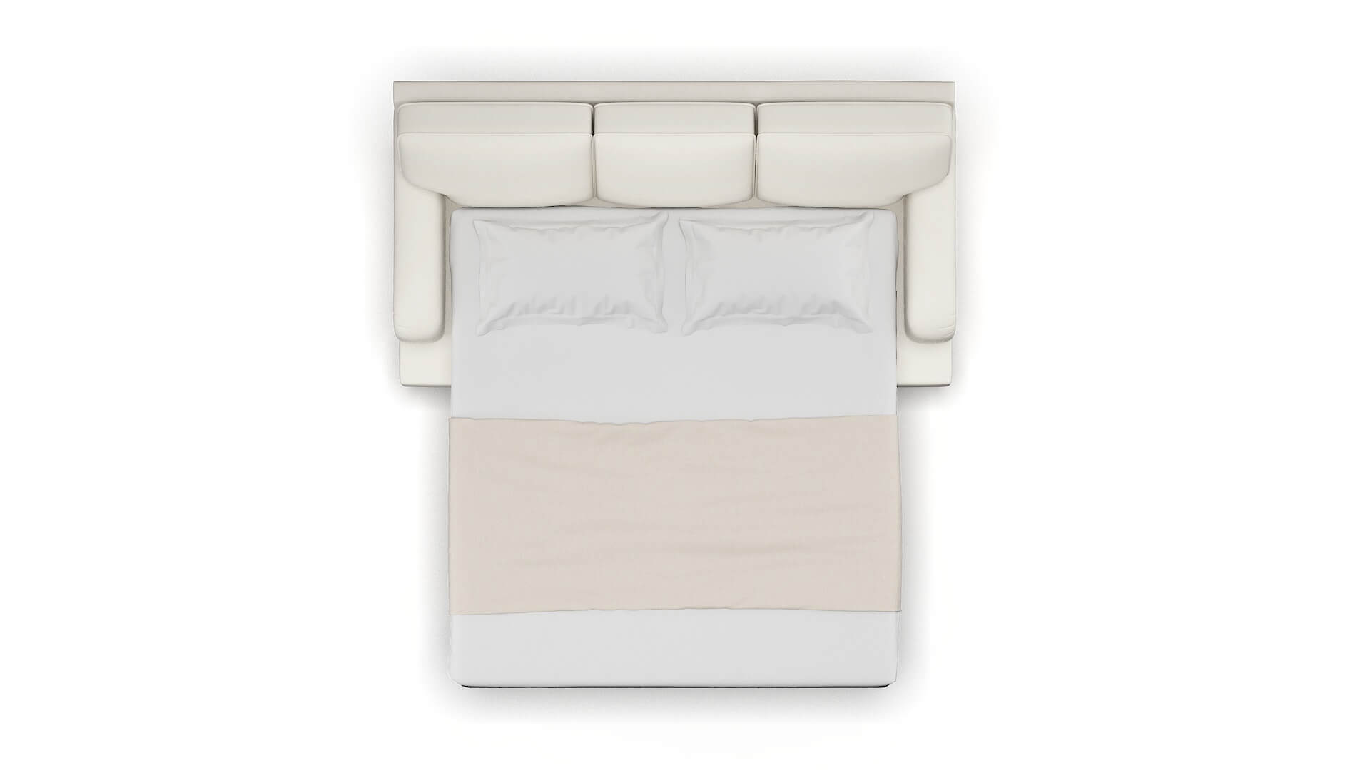 Hamilton R_prize Cream Sofa Sleeper Espresso legs 3