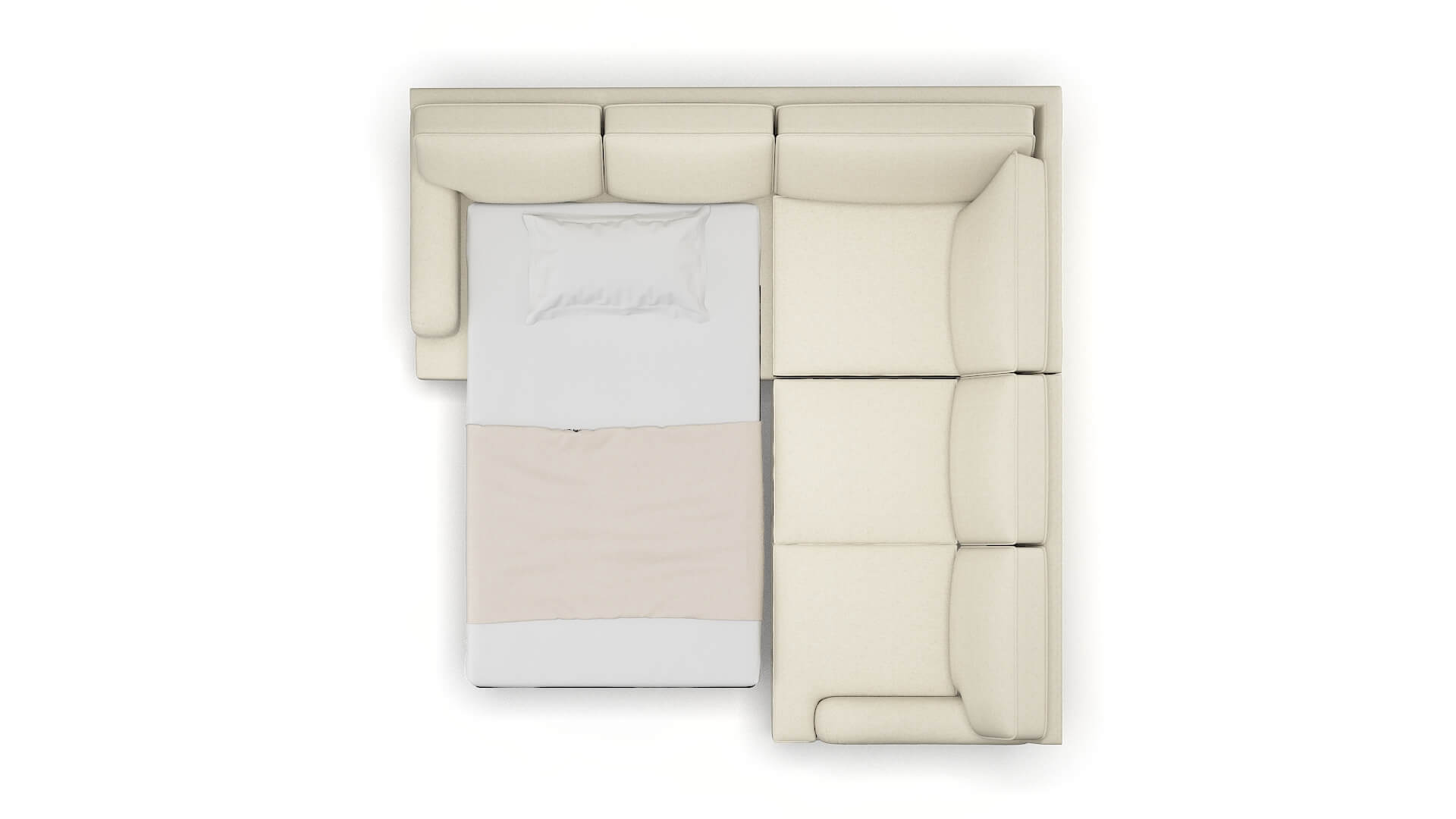 Hamilton Redondo Oyster Sectional Sleeper Espresso legs 3