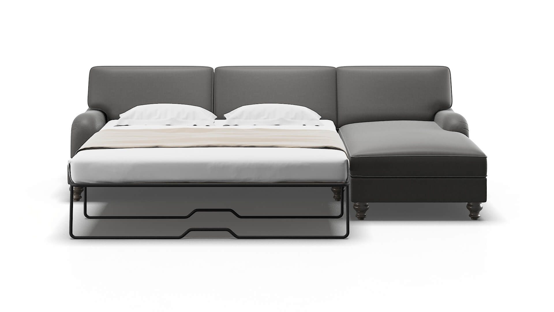 Hamilton Rocket Charcoal Panel Sleeper Espresso legs 1