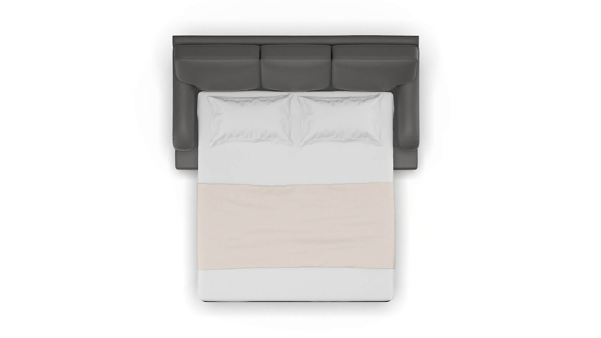 Hamilton Rocket Charcoal Sofa Sleeper Espresso legs 3