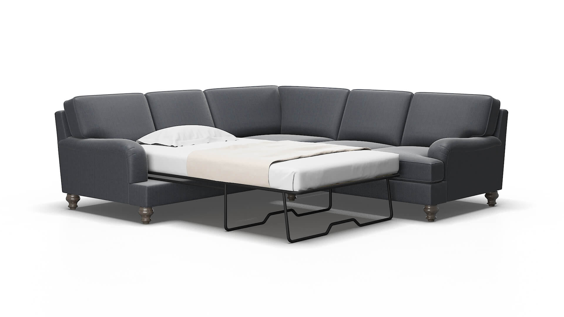 Hamilton Rocket eclipse Sectional sleeper Espresso Legs  2