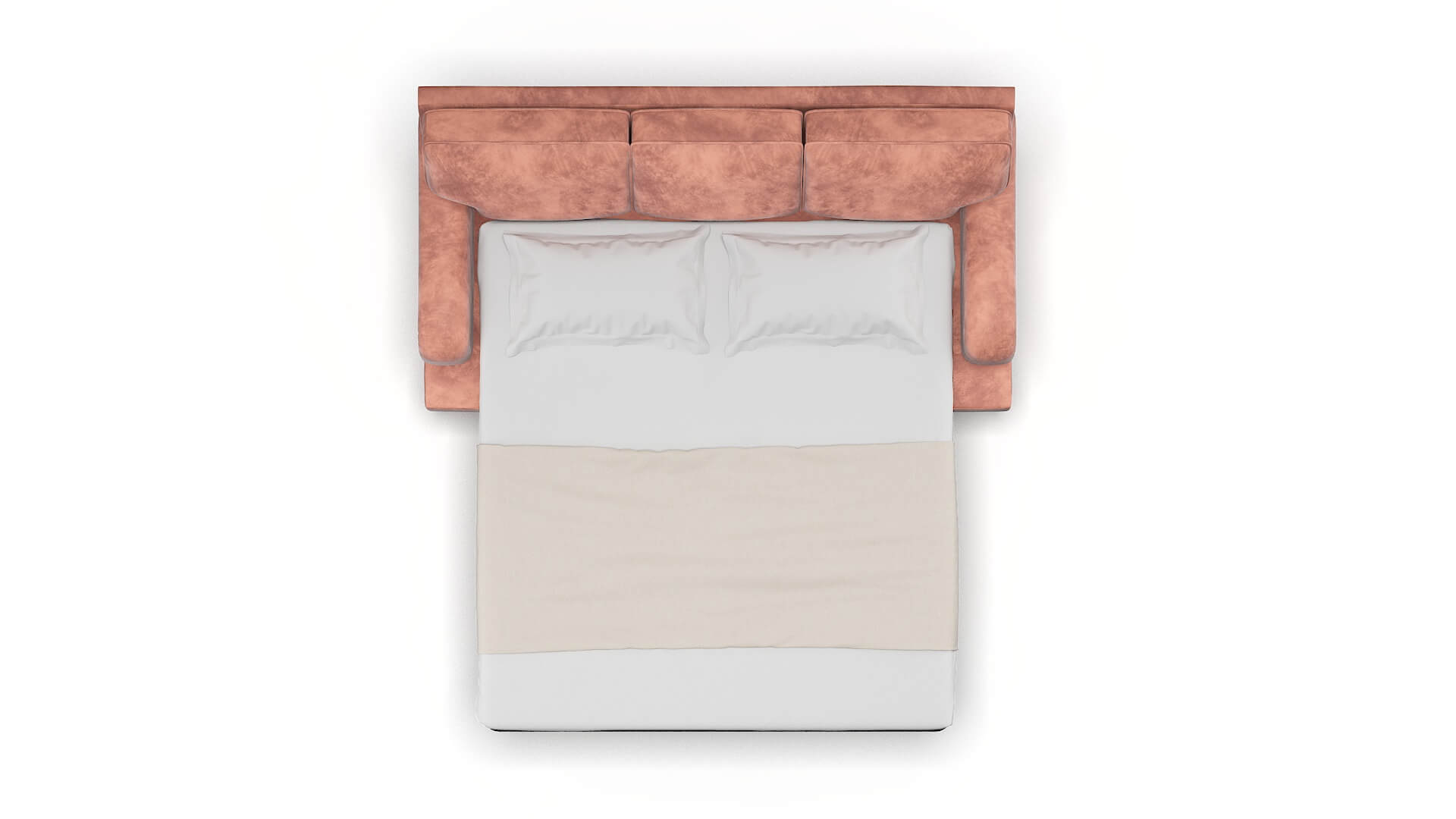 Hamilton Royale Blush Sofa Sleeper Espresso legs 3