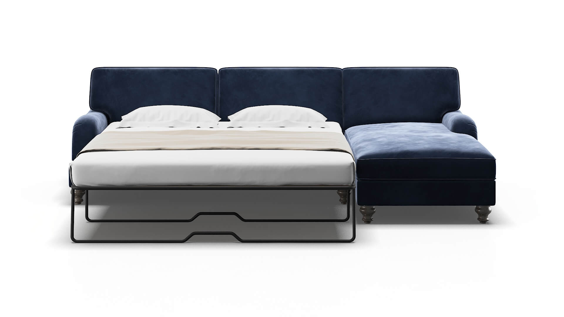 Hamilton Royale Cobalt Panel Sleeper Espresso legs 1