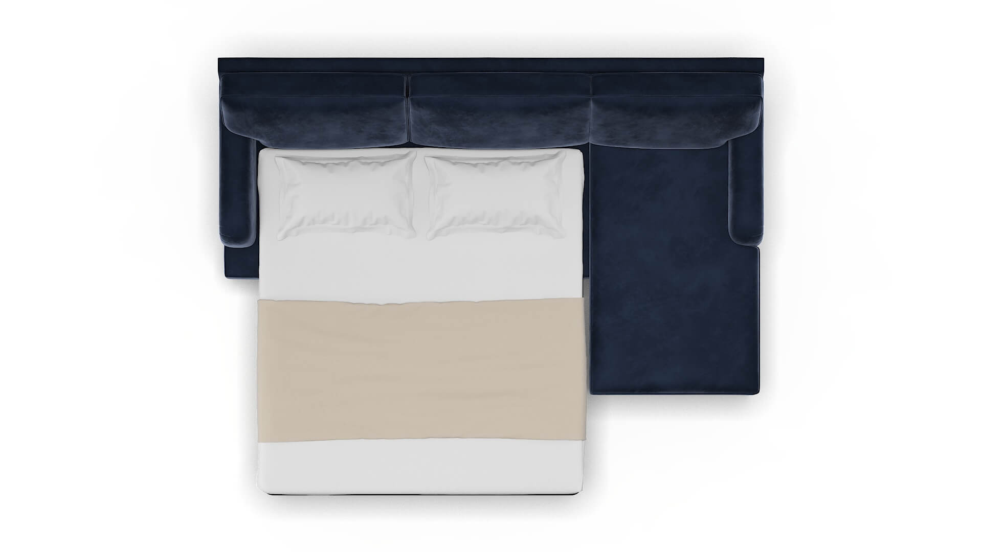Hamilton Royale Cobalt Panel Sleeper Espresso legs 3