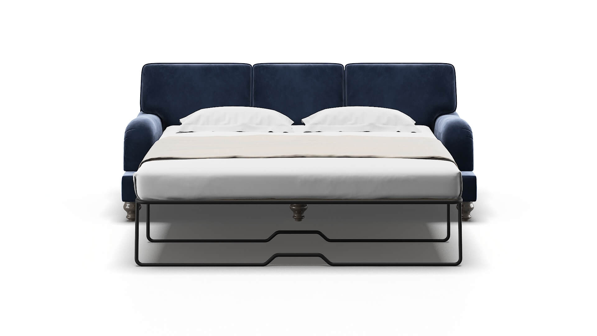Hamilton Royale Cobalt Sofa Sleeper Espresso legs 1