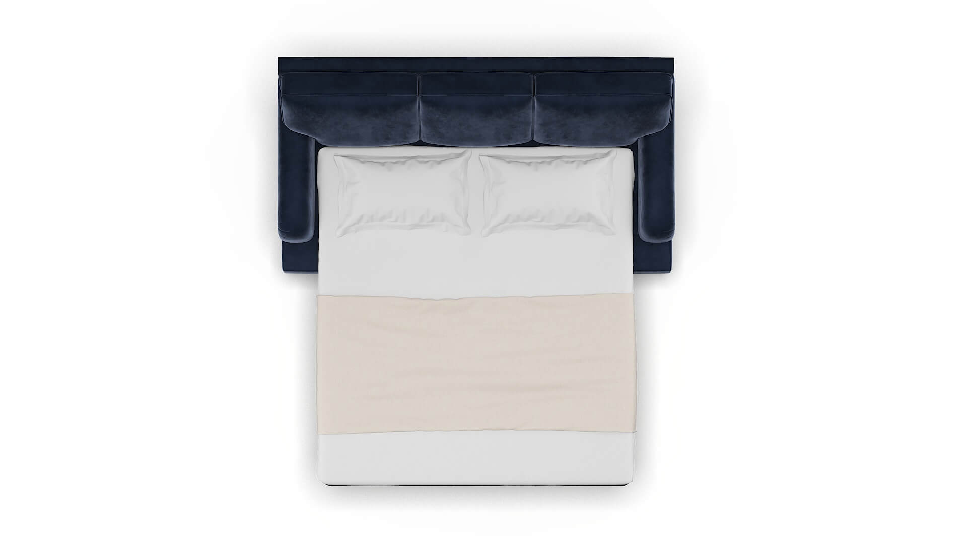 Hamilton Royale Cobalt Sofa Sleeper Espresso legs 3