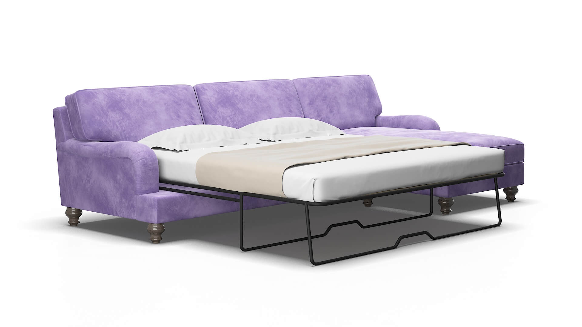 Hamilton Royale lavender Panel sleeper Espresso Legs  2