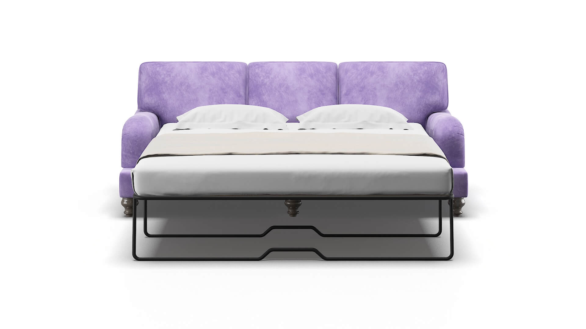 Hamilton Royale Lavender Sofa Sleeper Espresso legs 1