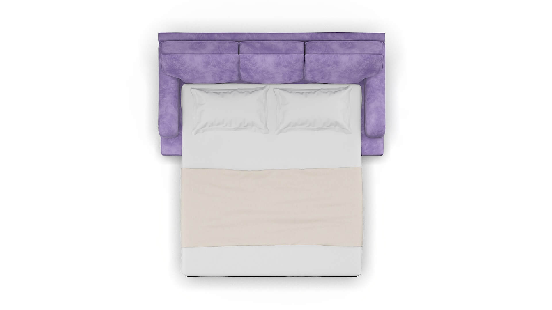 Hamilton Royale Lavender Sofa Sleeper Espresso legs 3