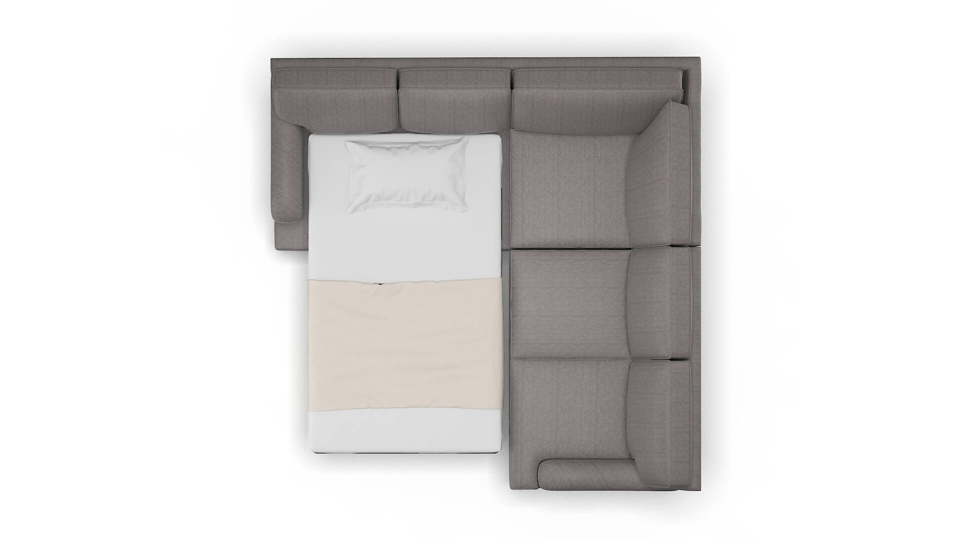 Hamilton Sasha Granite Sectional Sleeper Espresso legs 3