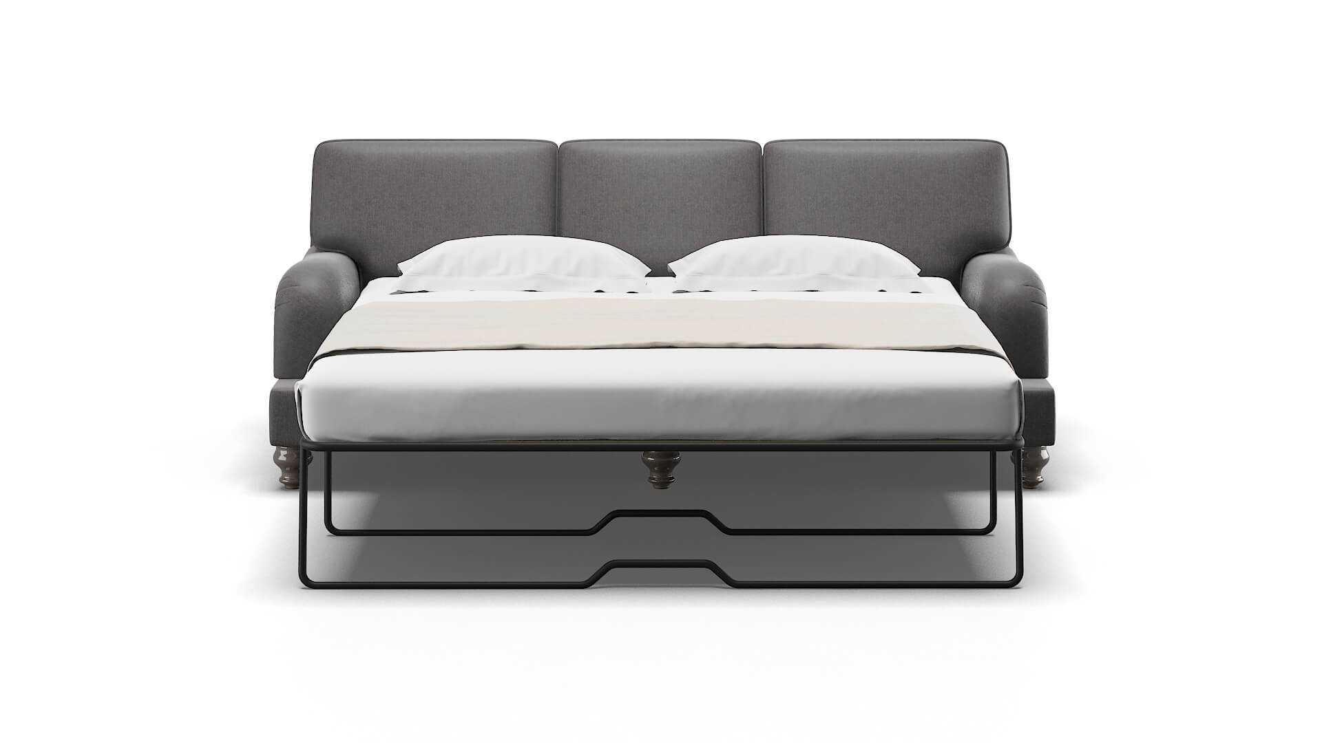 Hamilton Sasha Grey Sofa Sleeper Espresso legs 1