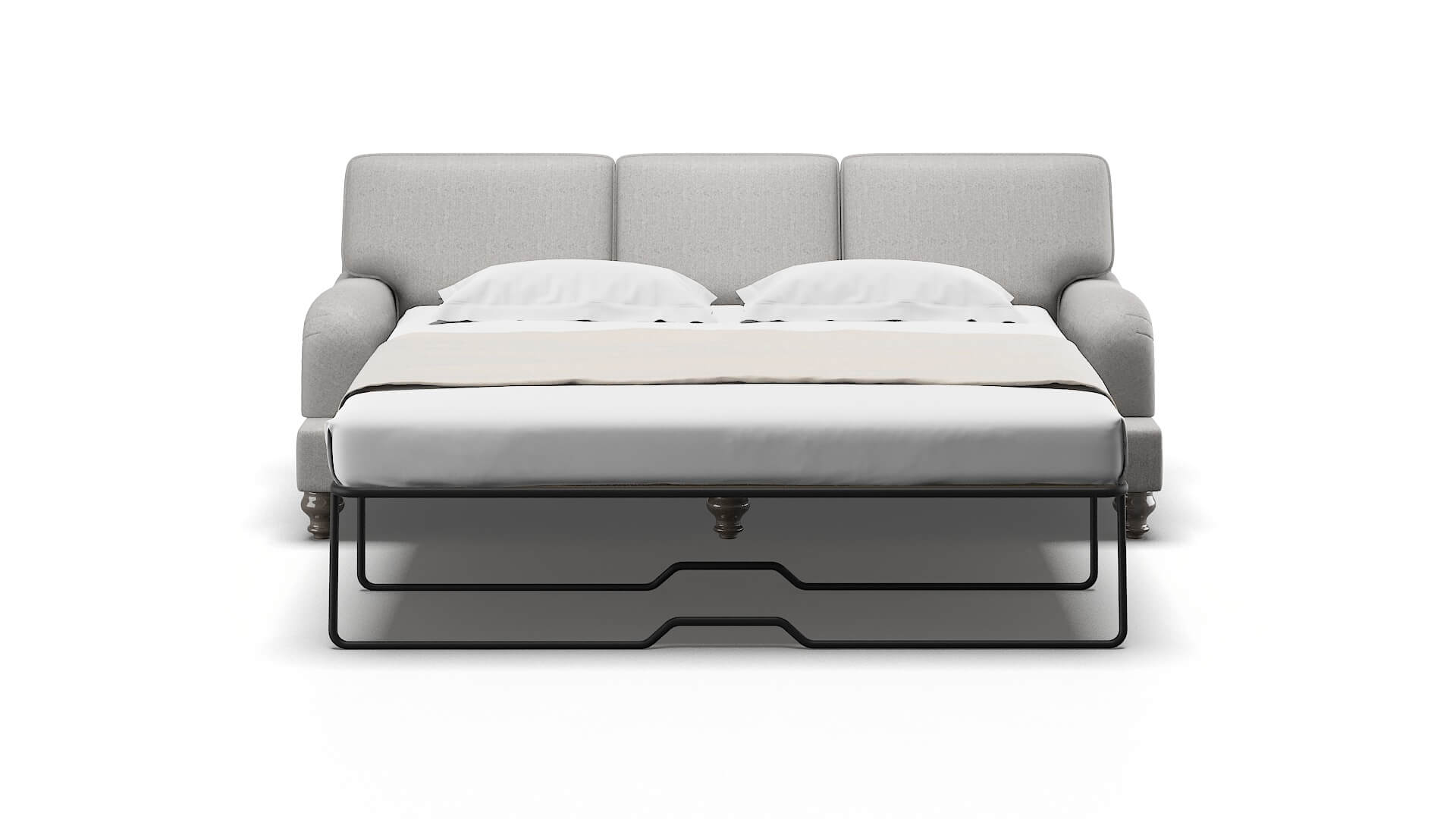 Hamilton Sasha Silver Sofa Sleeper Espresso legs 1