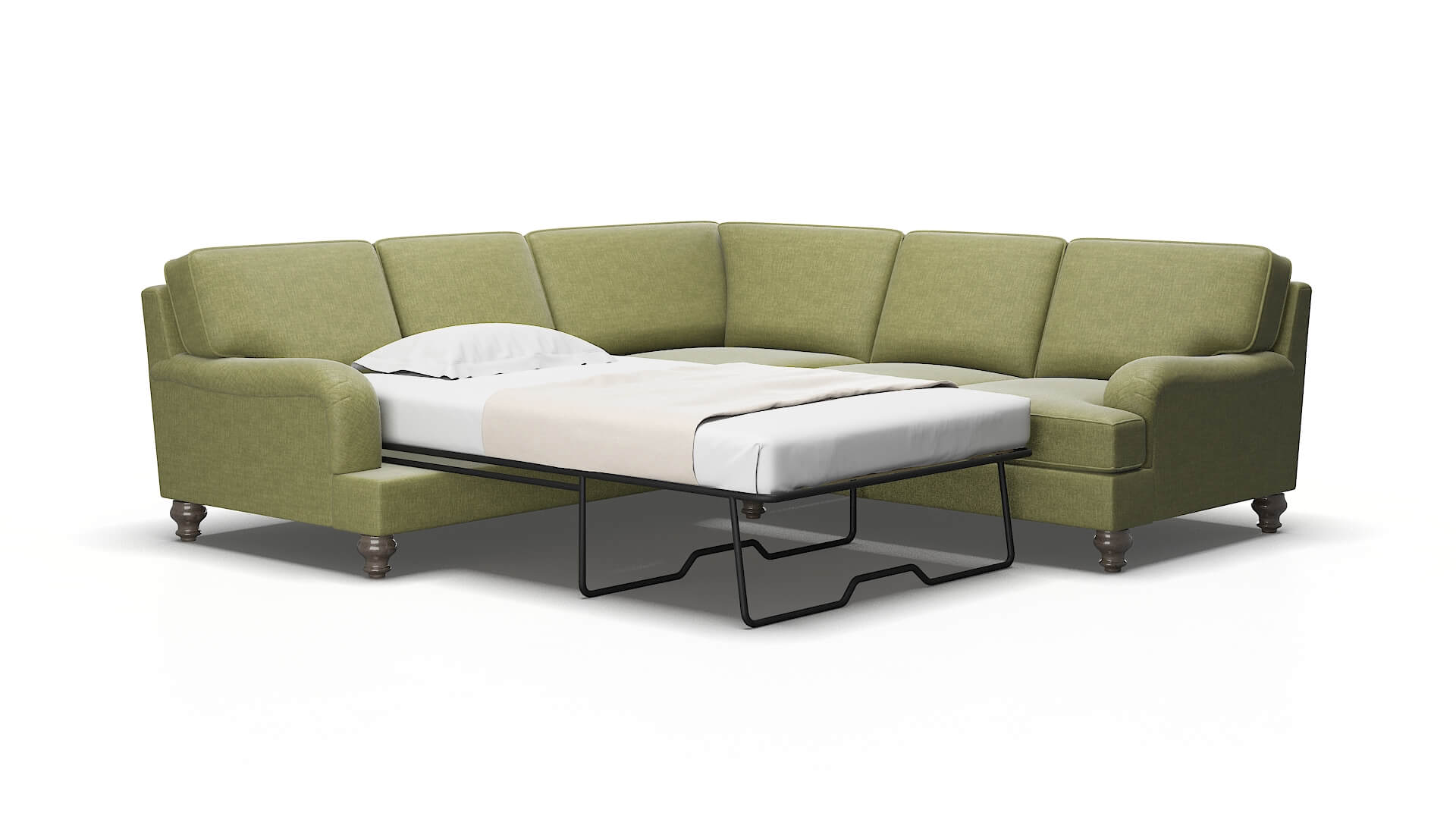 Hamilton Simplex sour_apple Sectional sleeper Espresso Legs  2