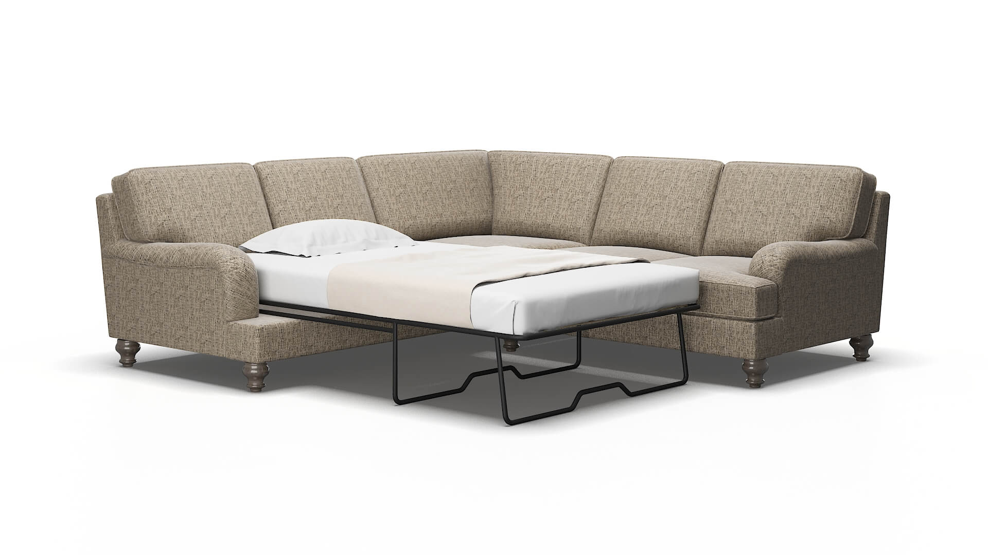 Hamilton Solifestyle 51 Sectional sleeper Espresso Legs  2