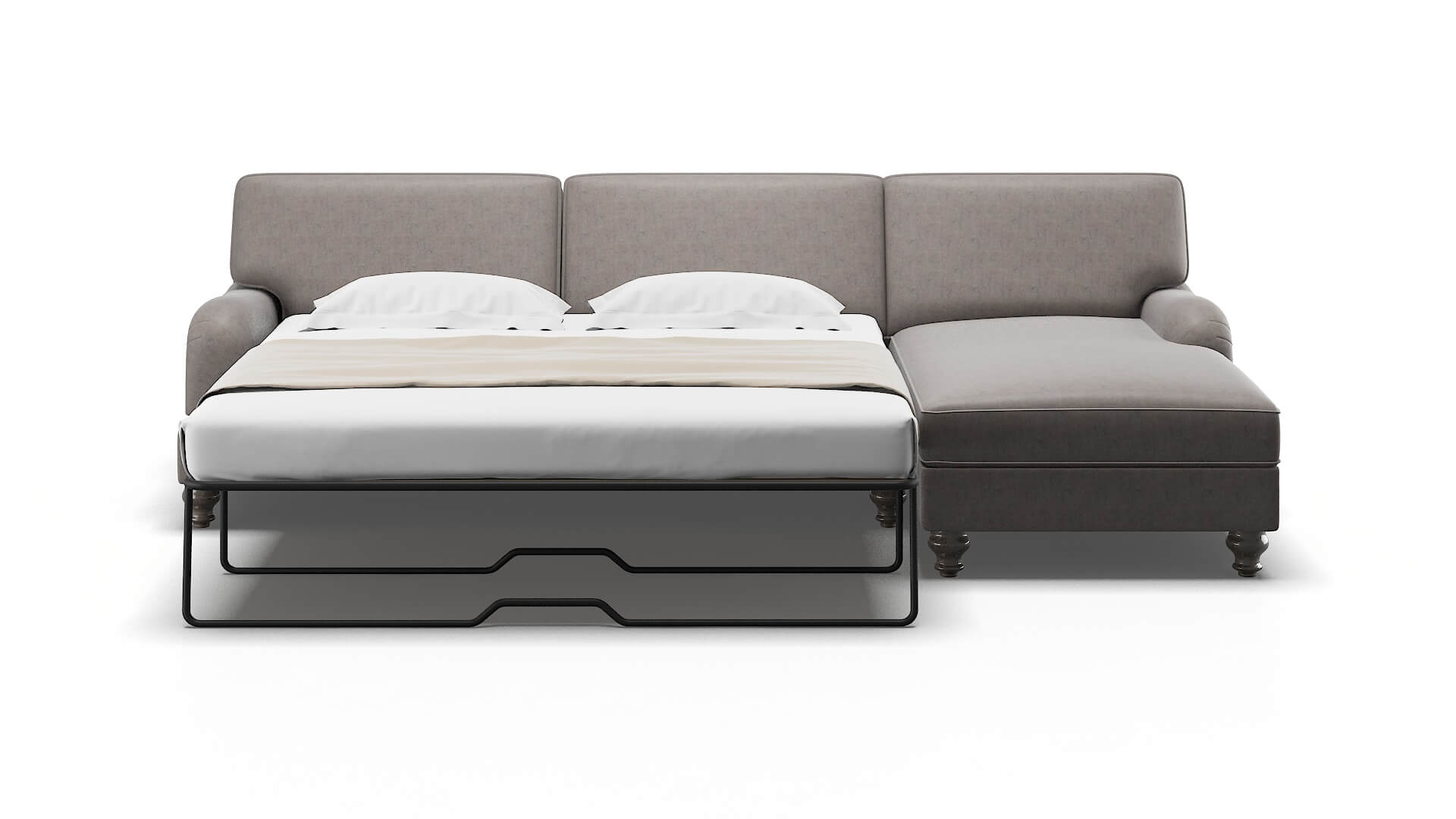 Hamilton Suave Slate Panel Sleeper Espresso legs 1