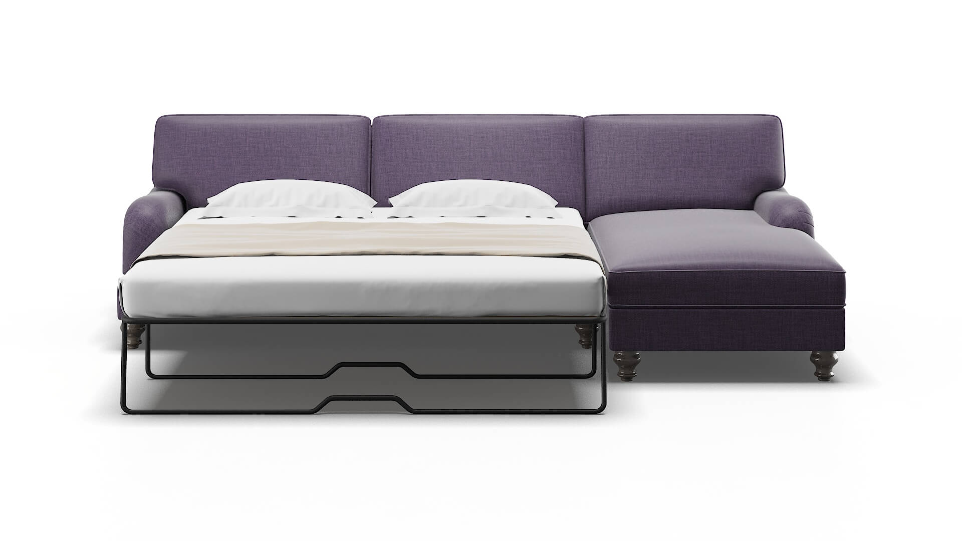 Hamilton Tess Blackberry Panel Sleeper Espresso legs 1