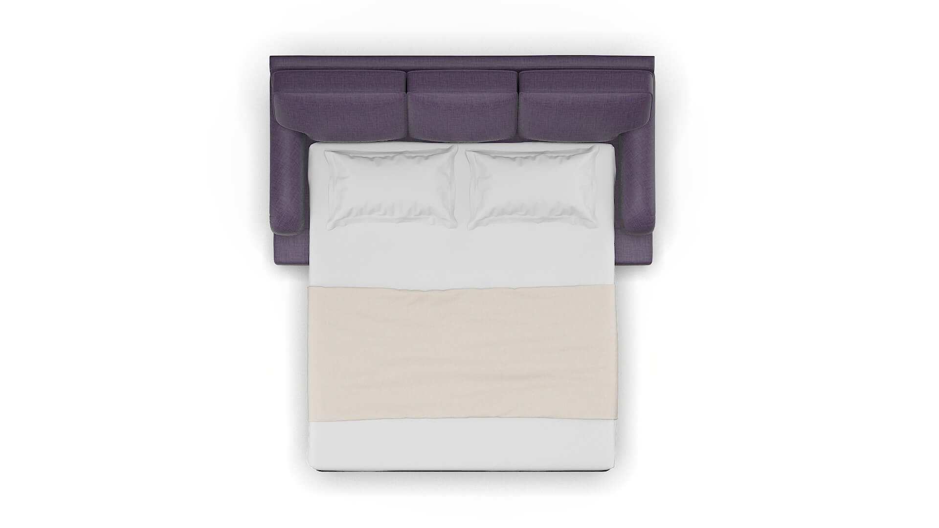 Hamilton Tess Blackberry Sofa Sleeper Espresso legs 3