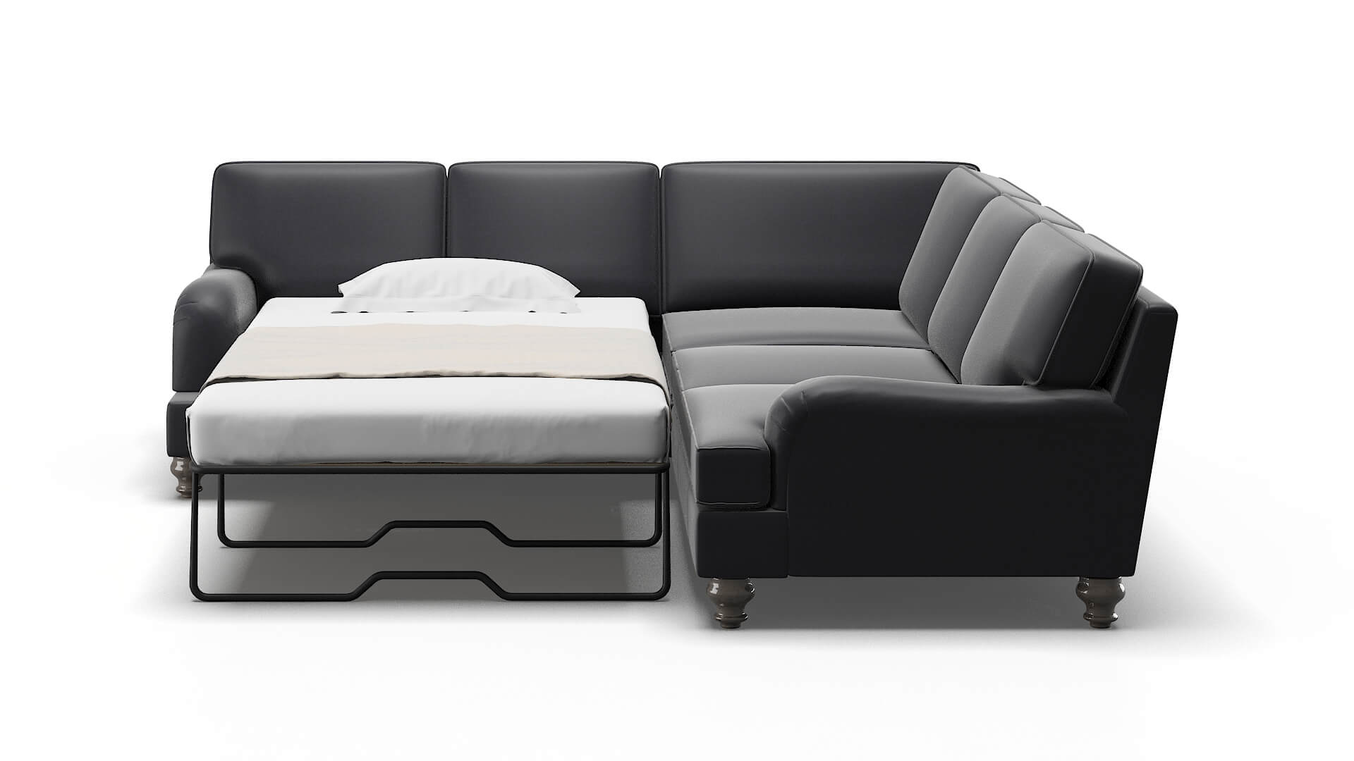 Hamilton Urban_d Eclipse Sectional Sleeper Espresso legs 1