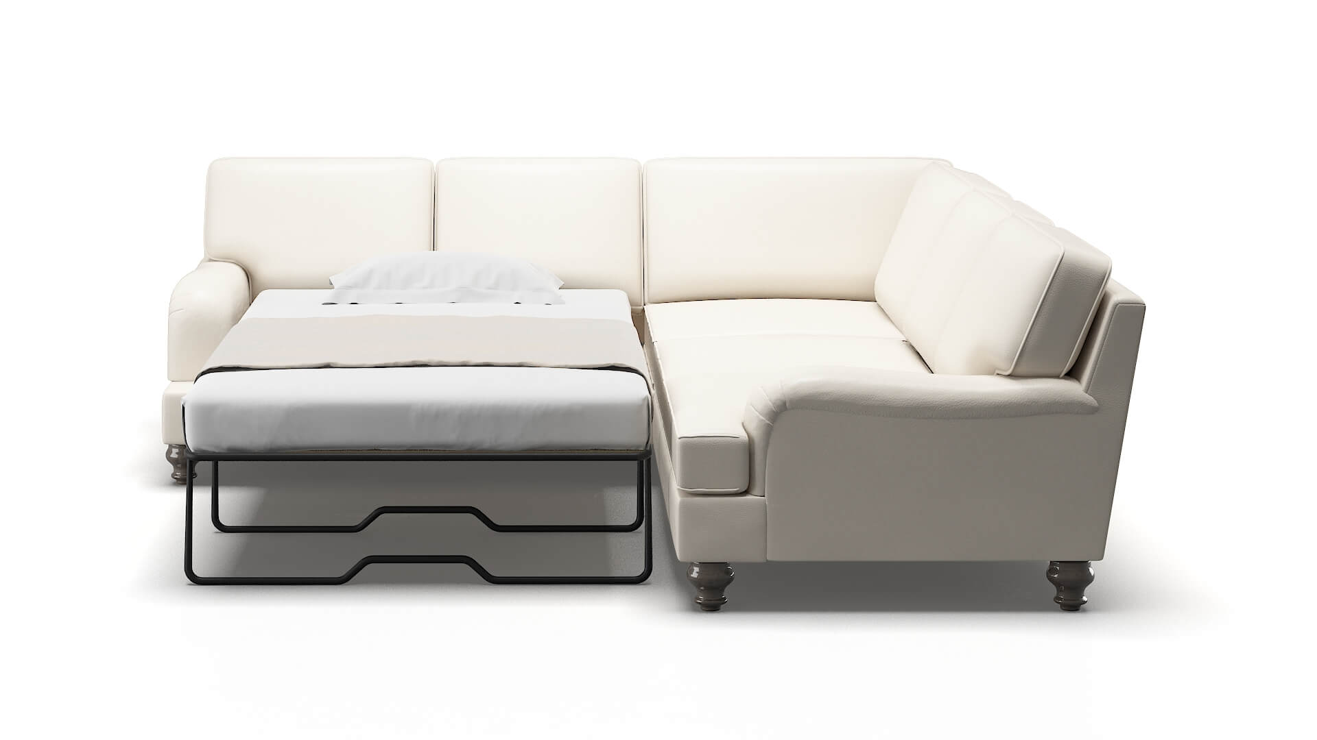 Hamilton Urban_d Snow Sectional Sleeper Espresso legs 1