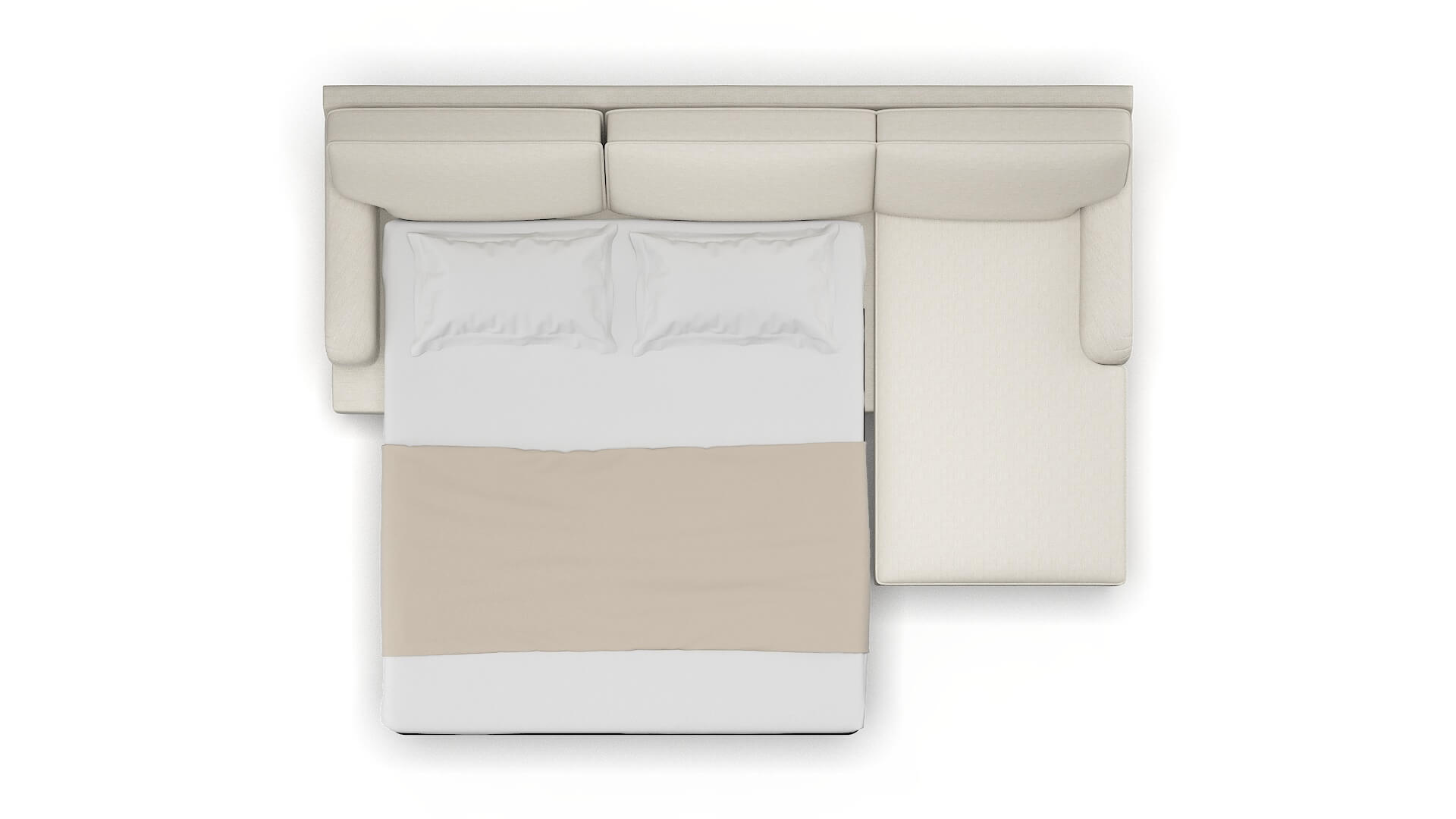 Hamilton Venus Cream Panel Sleeper Espresso legs 3