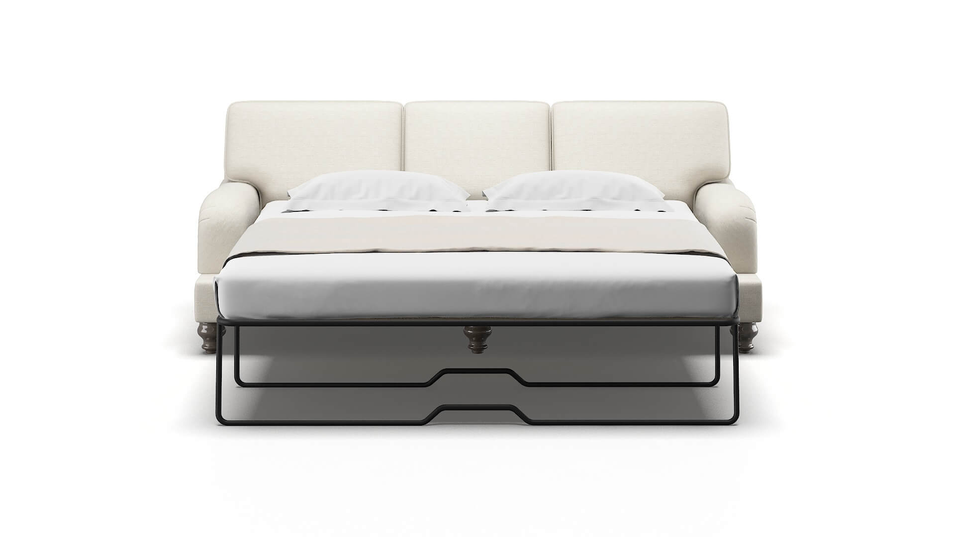 Hamilton Venus Cream Sofa Sleeper Espresso legs 1