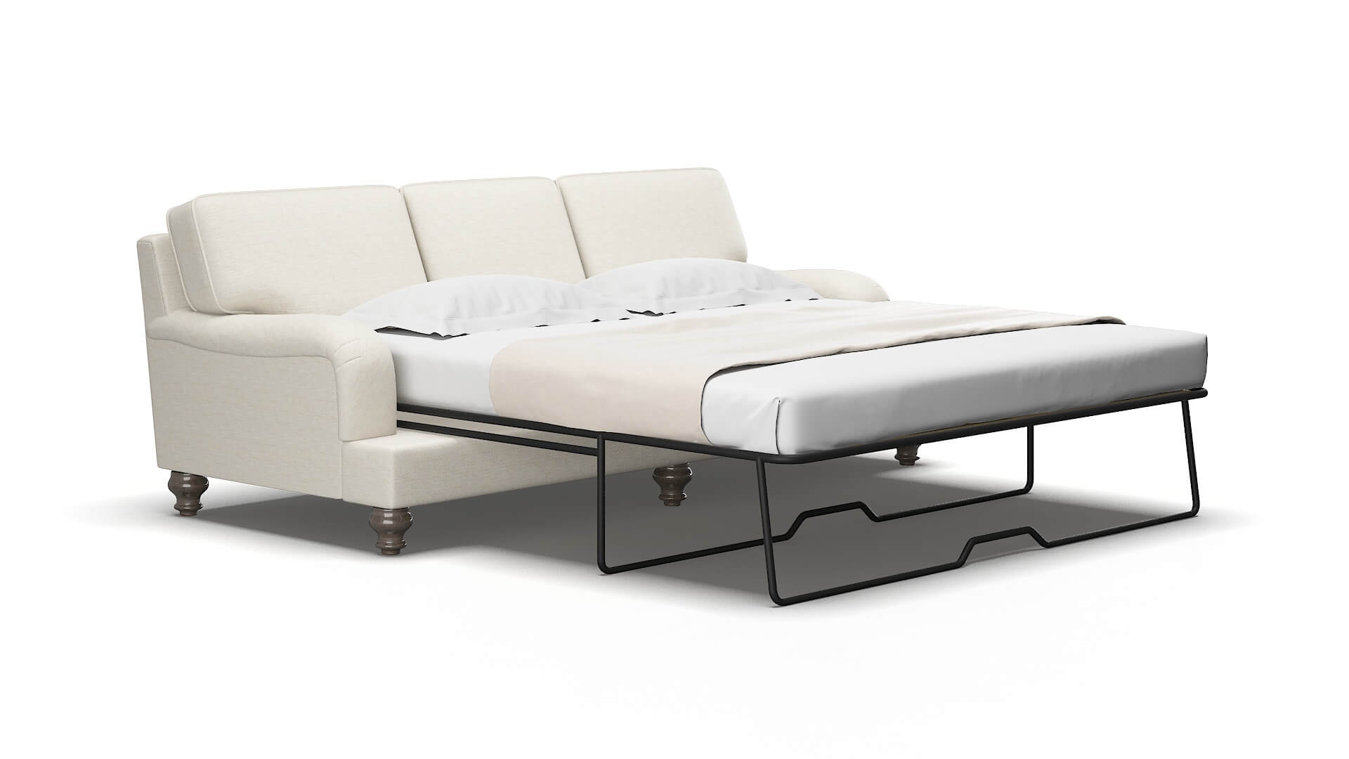 Hamilton Venus cream Sofa sleeper Espresso Legs  2