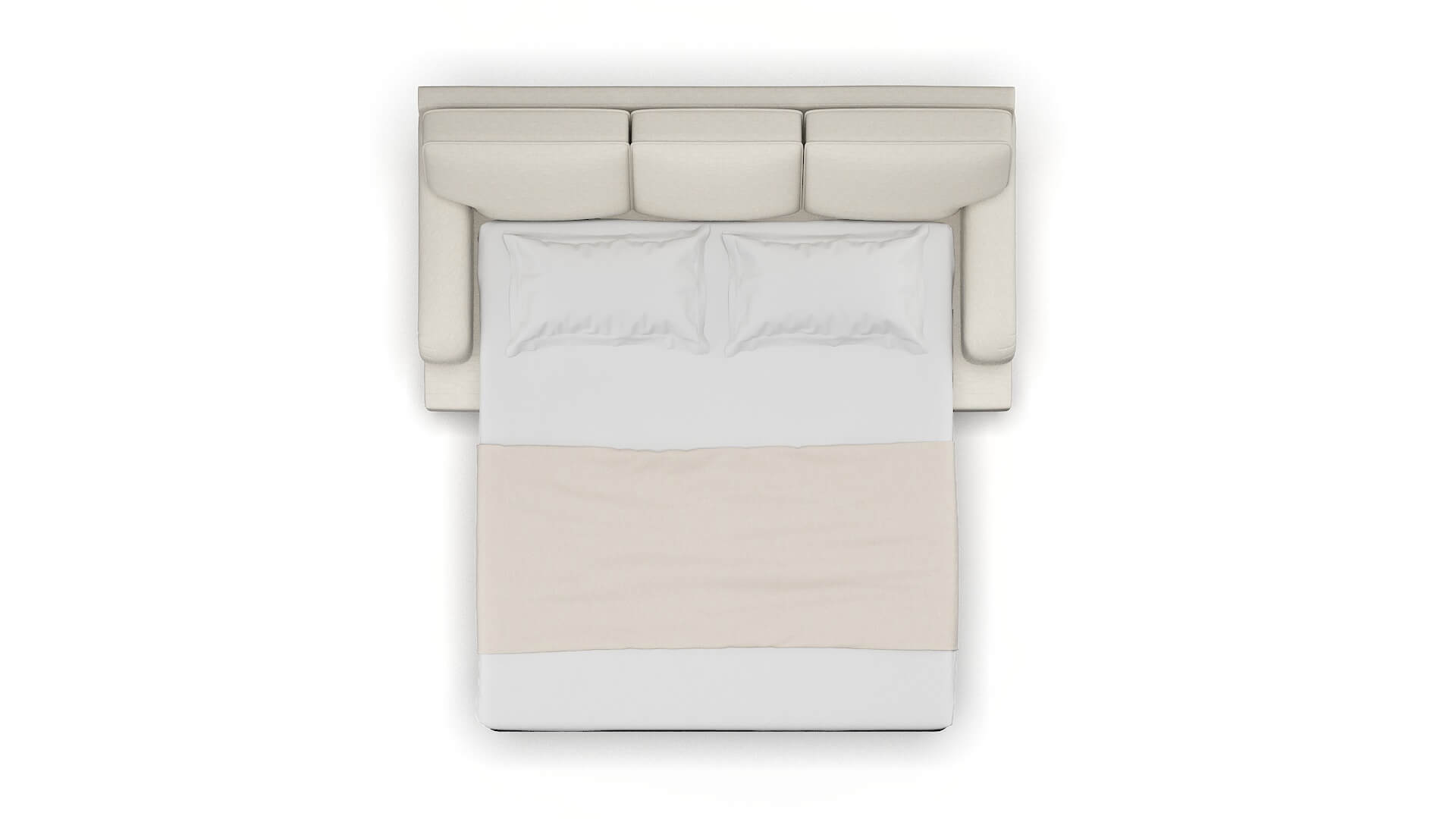 Hamilton Venus Cream Sofa Sleeper Espresso legs 3