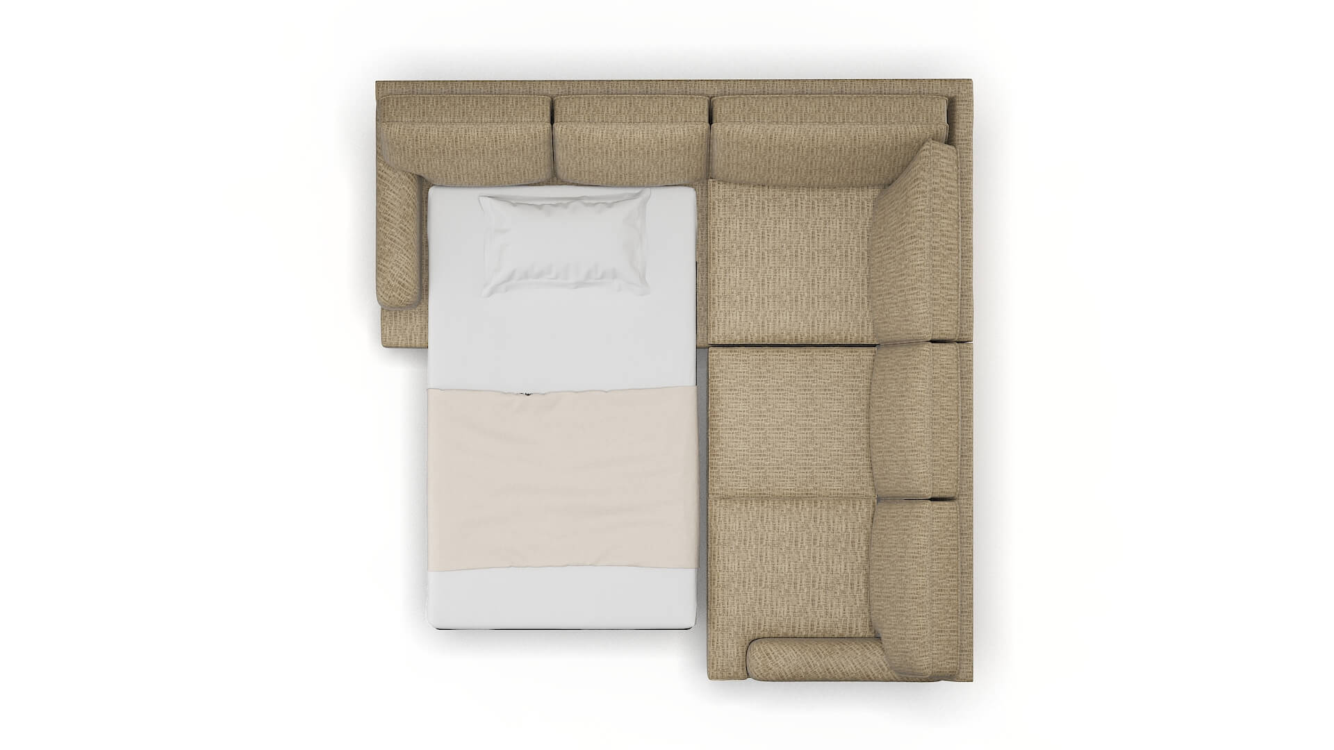 Hamilton Venus Mocha Sectional Sleeper Espresso legs 3