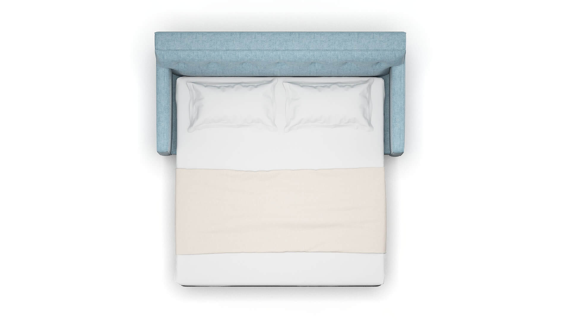 Harper Atlas Turquoise Sofa Sleeper Espresso legs 3