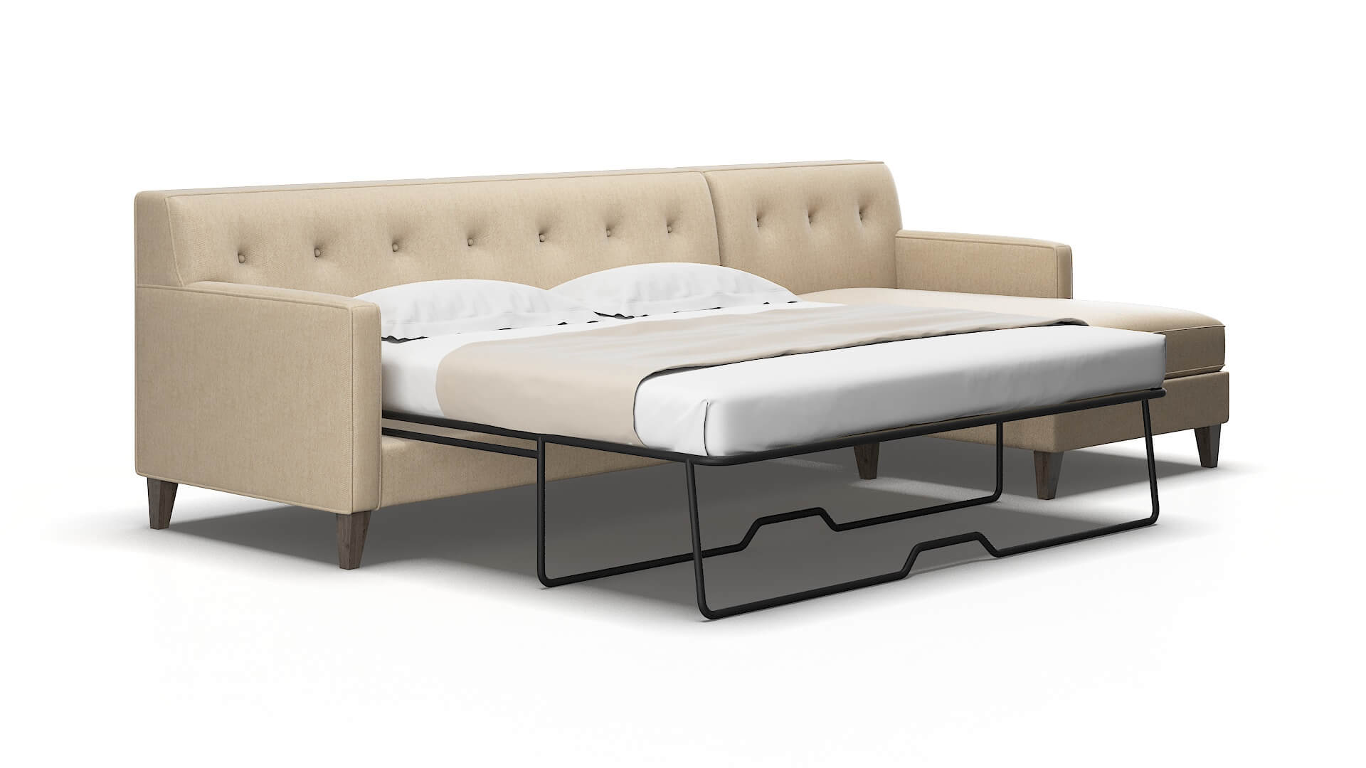 Harper Avenger burlap Panel sleeper Espresso Legs  2