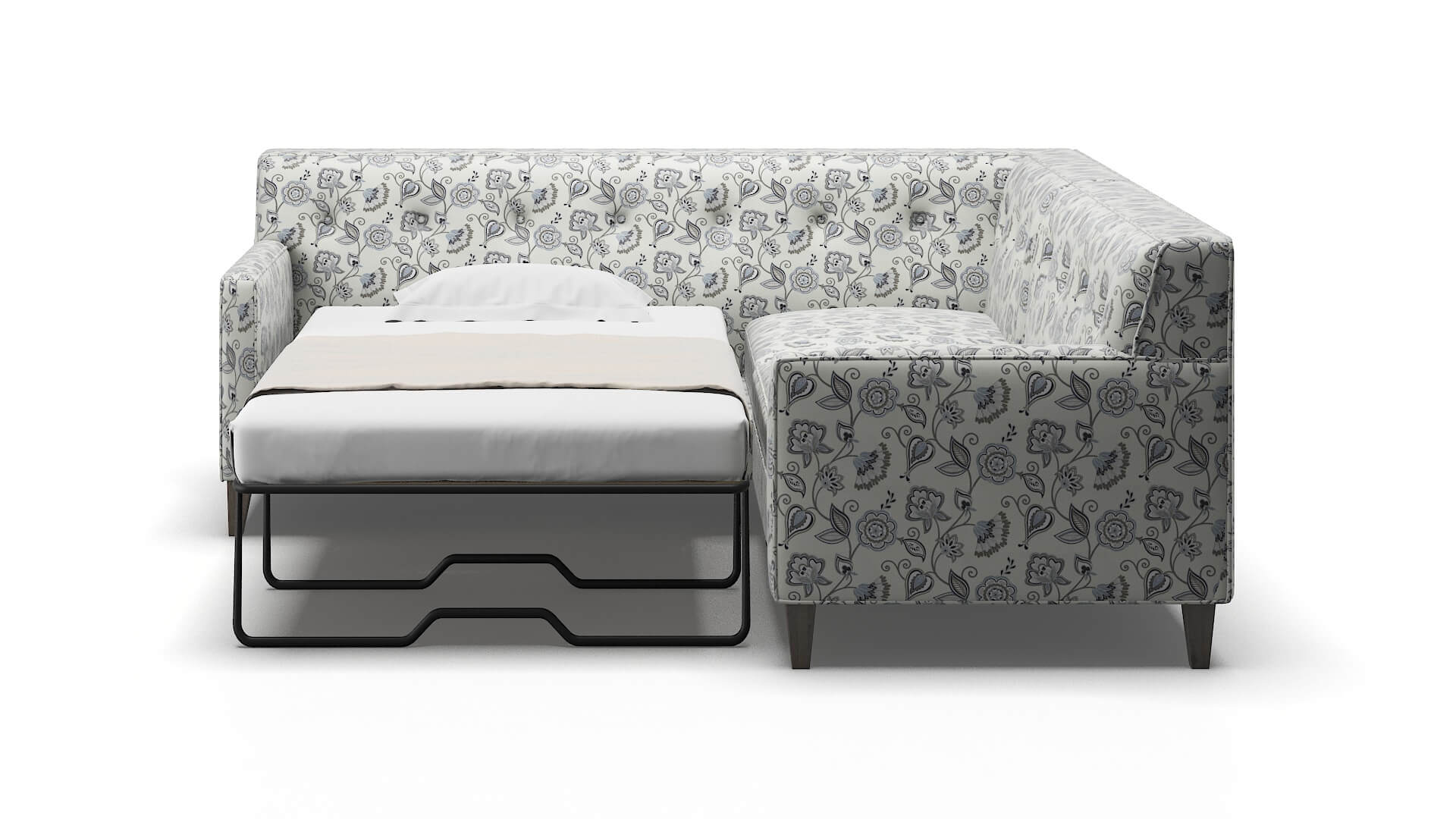 Harper Avignon Sky Sectional Sleeper Espresso legs 1