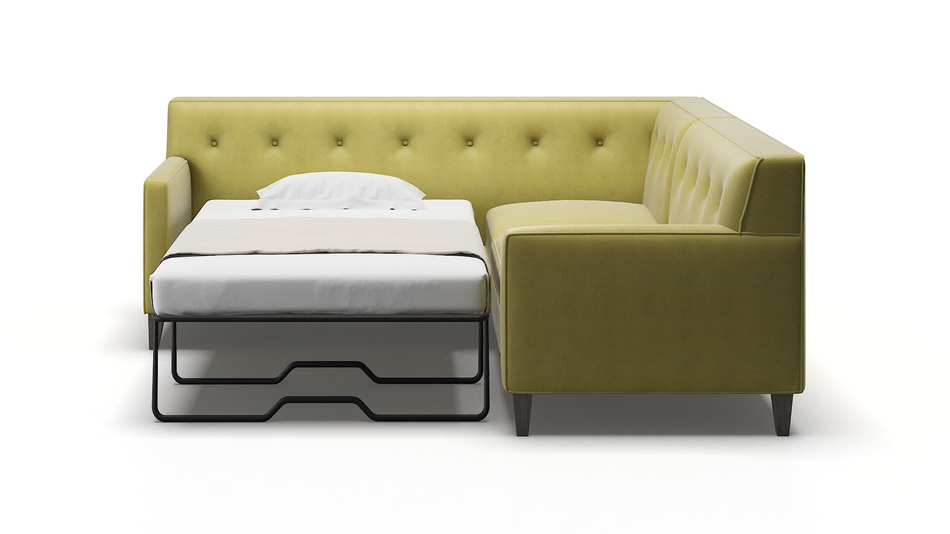 Harper Bella Apple Sectional Sleeper Espresso legs 1