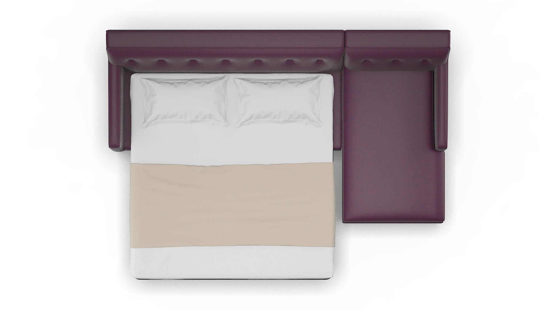Harper Bella Aubergine Panel Sleeper Espresso legs 3