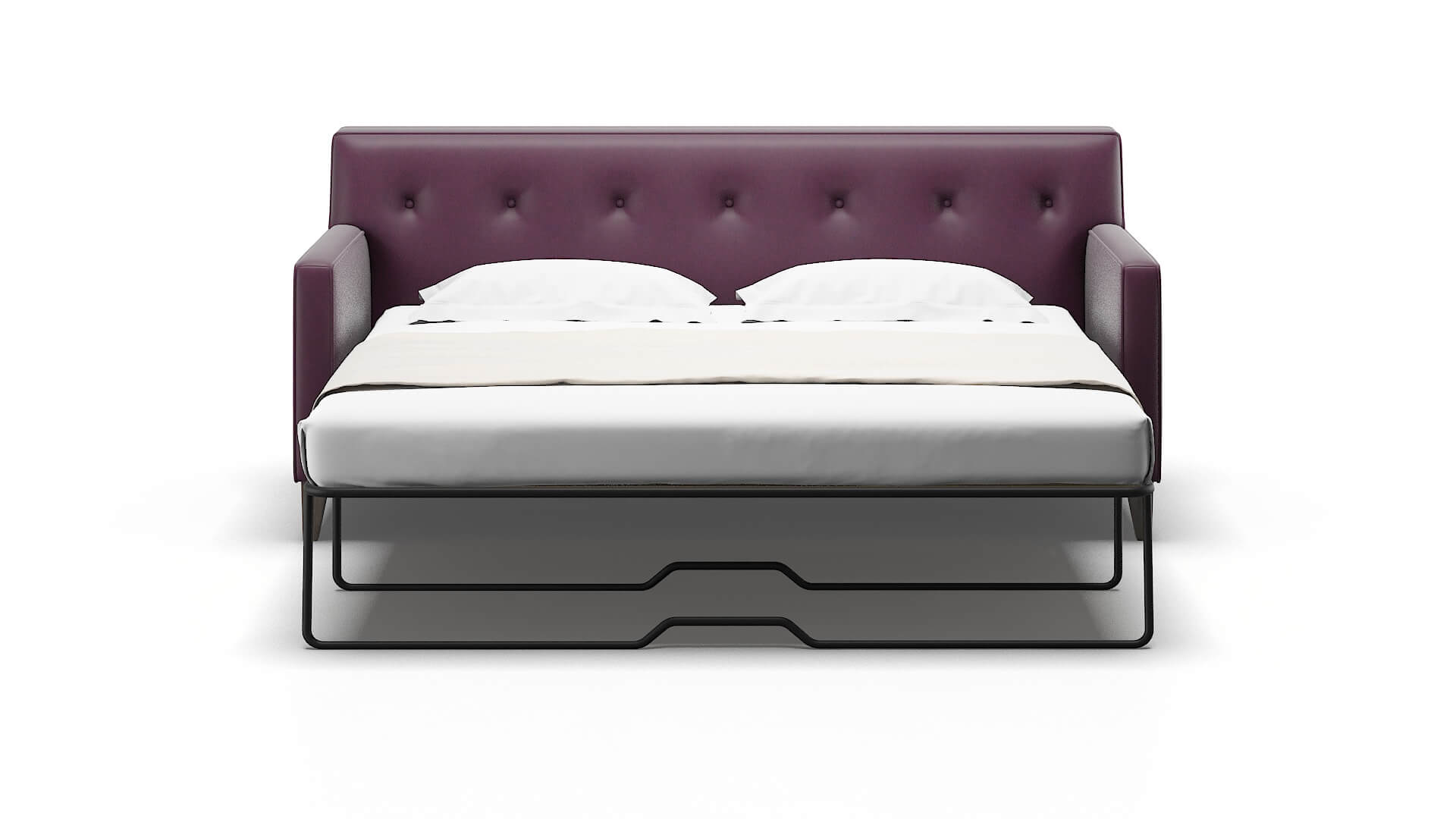 Harper Bella Aubergine Sofa Sleeper Espresso legs 1