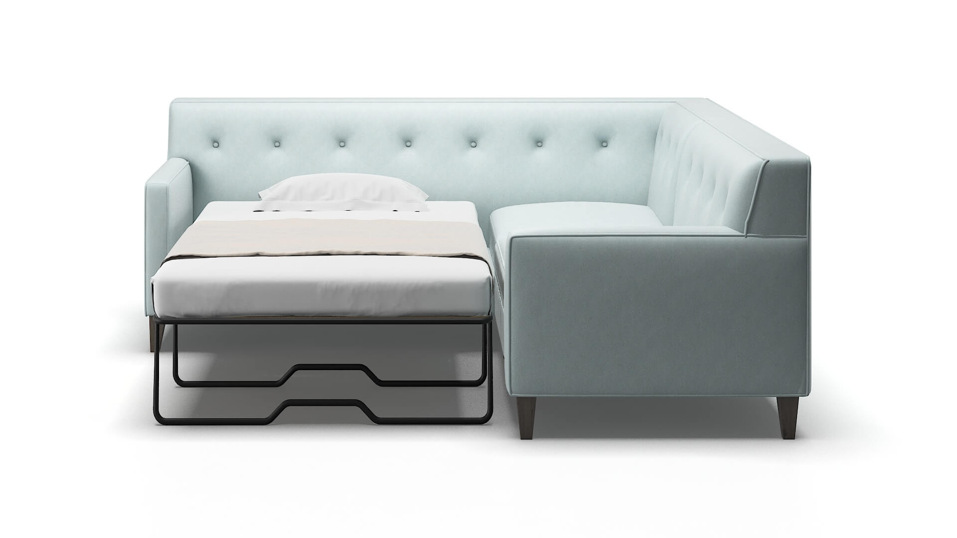 Harper Bella Skylight Sectional Sleeper Espresso legs 1