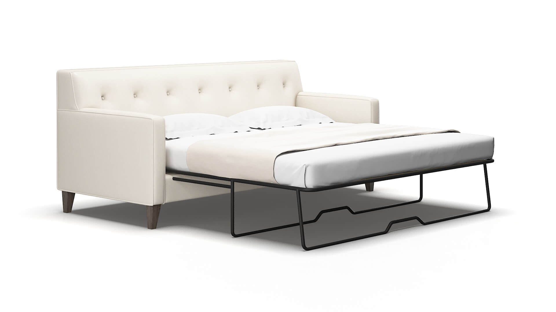 Harper Blanche Milky Sofa Sleeper Espresso legs 2