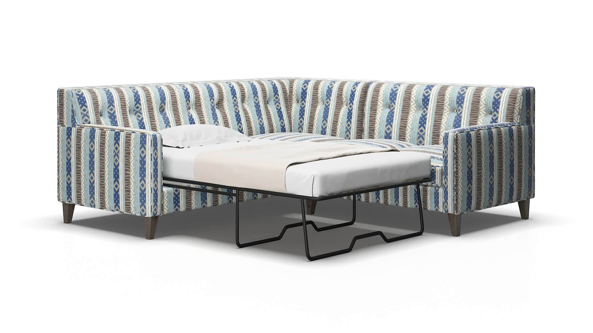 Harper Bodhi indigo Sectional sleeper Espresso Legs  2