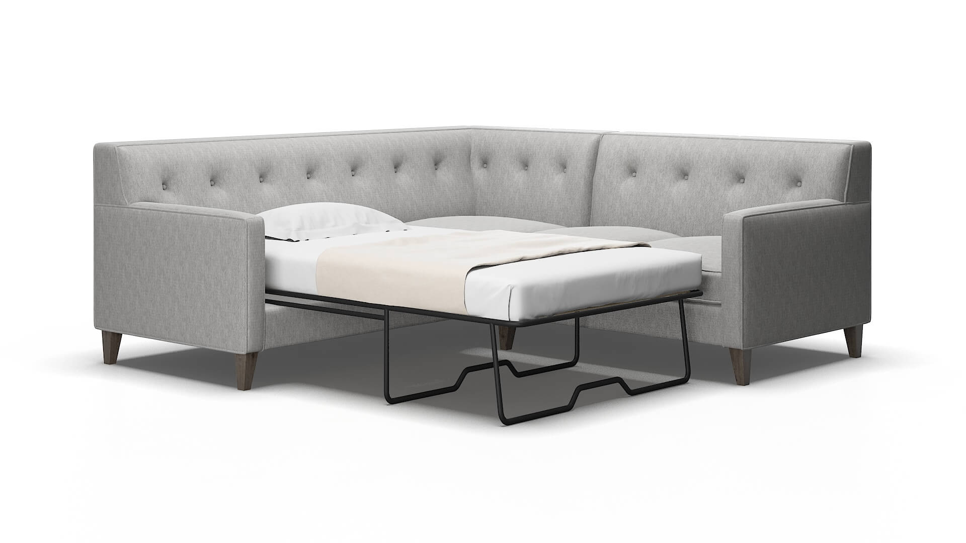 Harper Bungalow graphite Sectional sleeper Espresso Legs  2