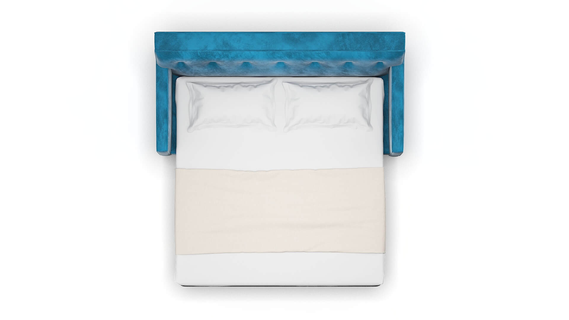 Harper Buzz Teal Sofa Sleeper Espresso legs 3