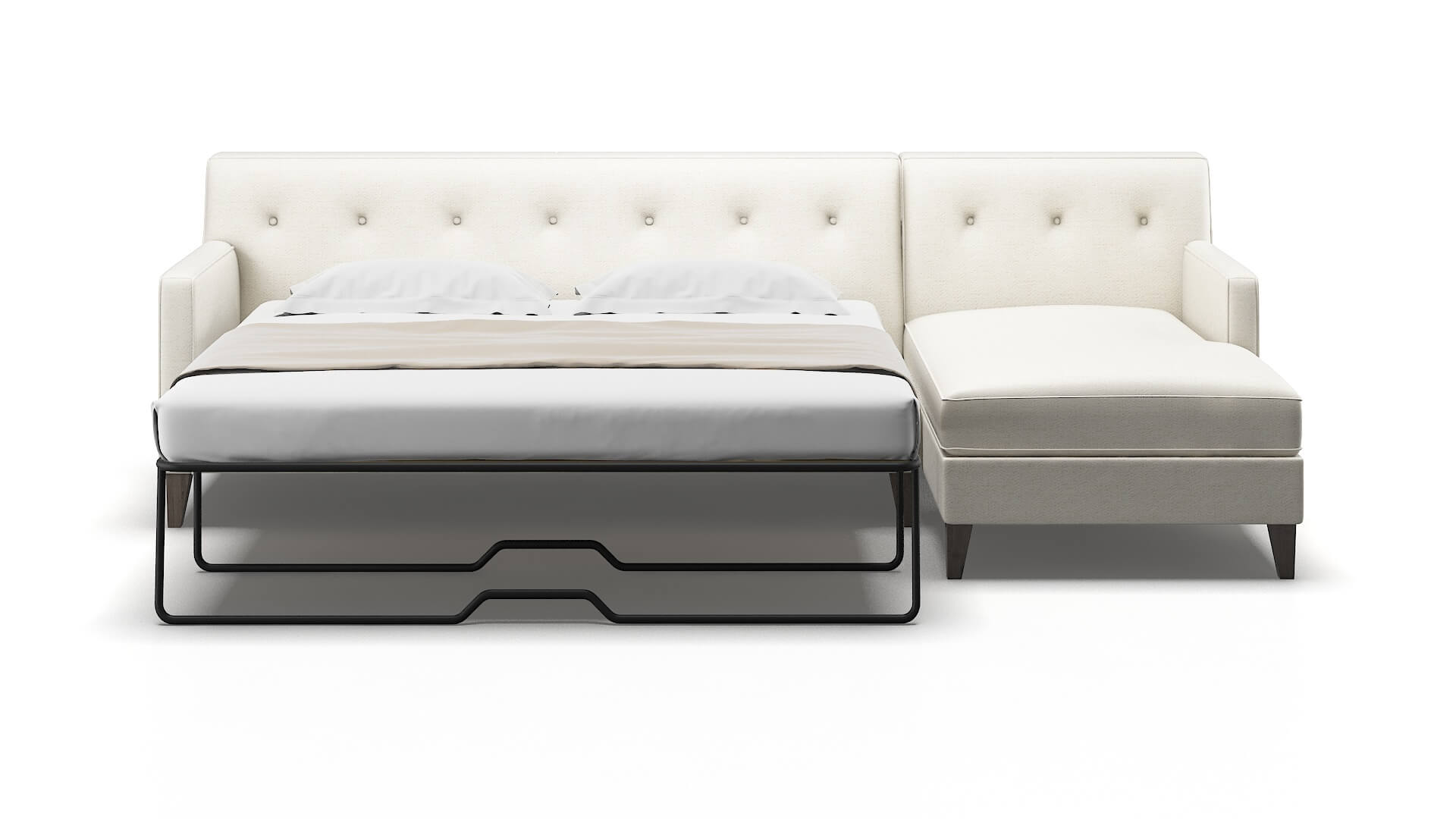 Harper Catalina Ivory Panel Sleeper Espresso legs 1